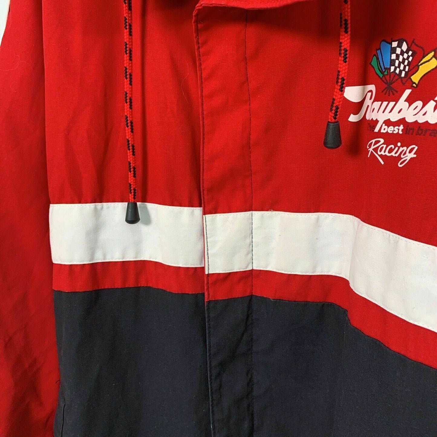 Vintage Swingster Raybestos Racing Brakes Nylon Jacket, Red - Size XL - parsimonyshoppes