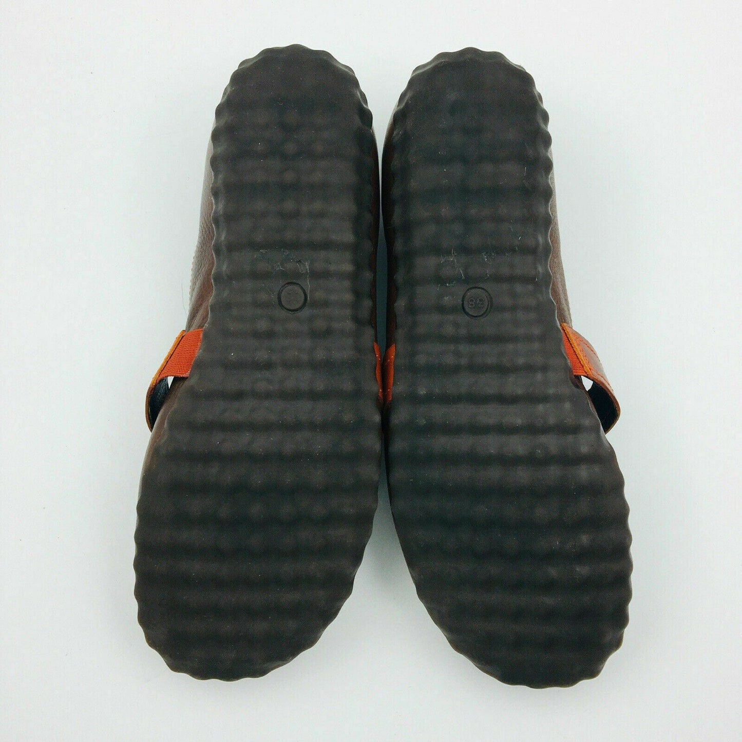Heyraud Womens Maryjane Shoes Size 7.5 Brown Leather Slip On Comfort 6111 - parsimonyshoppes