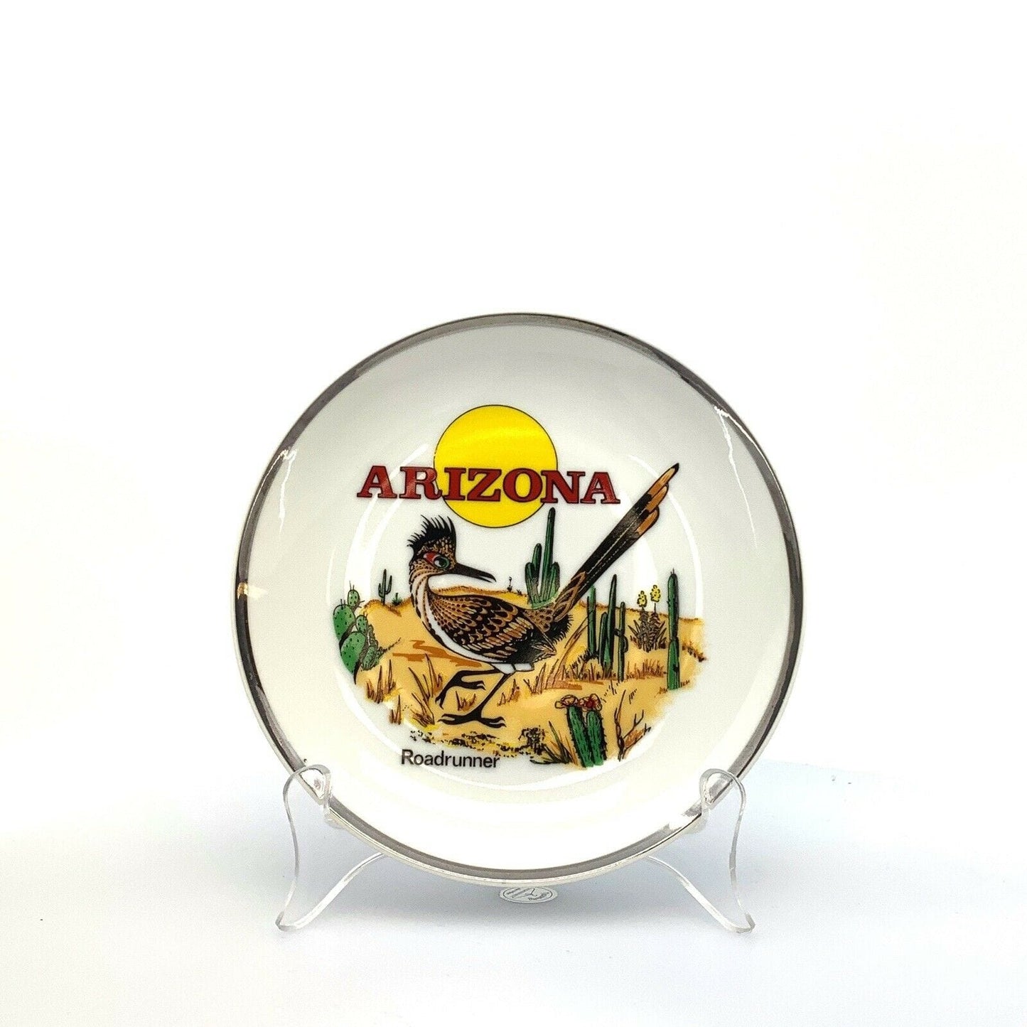 State Of Arizona Souvenir Collectible Plate, White - 8” - parsimonyshoppes