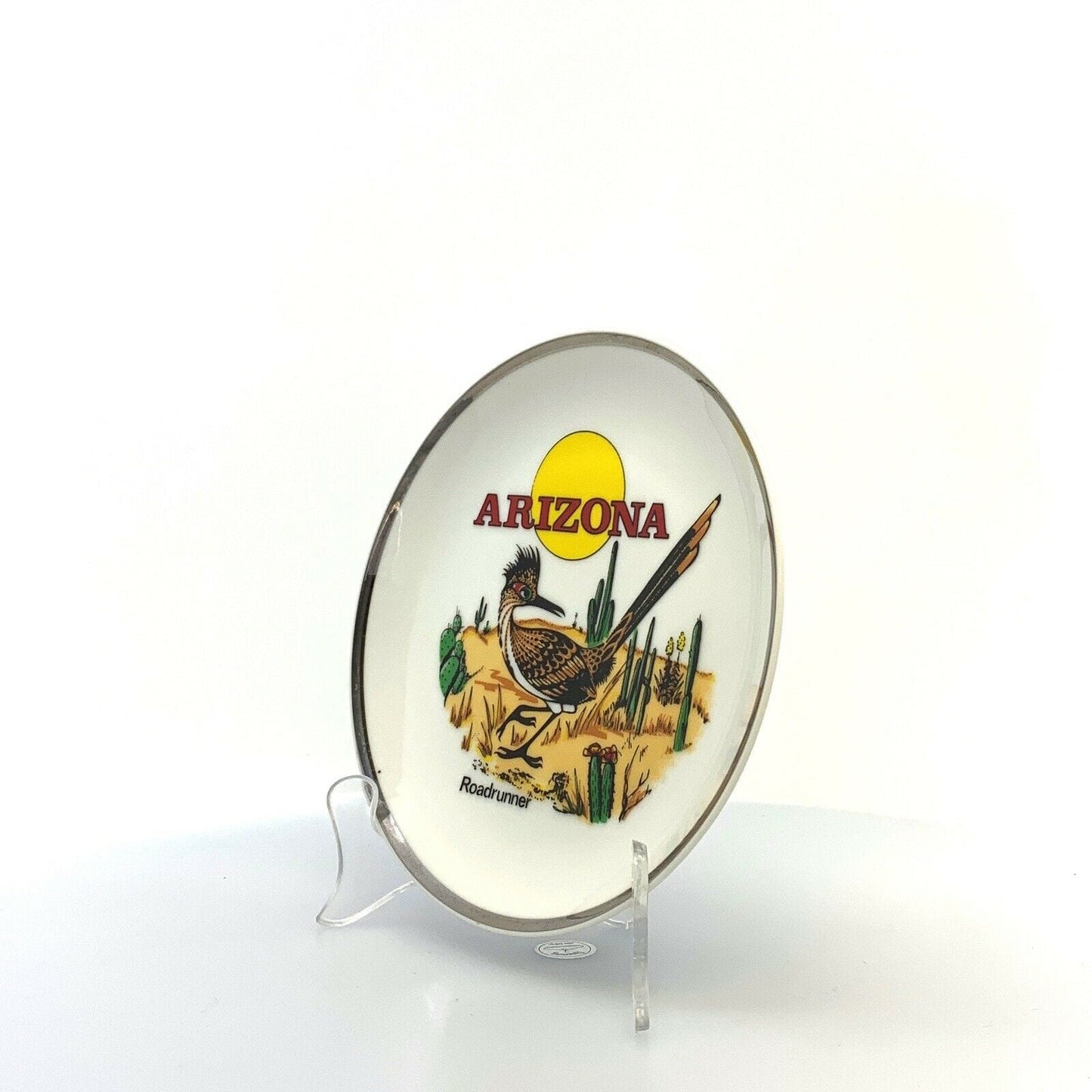 State Of Arizona Souvenir Collectible Plate, White - 8” - parsimonyshoppes