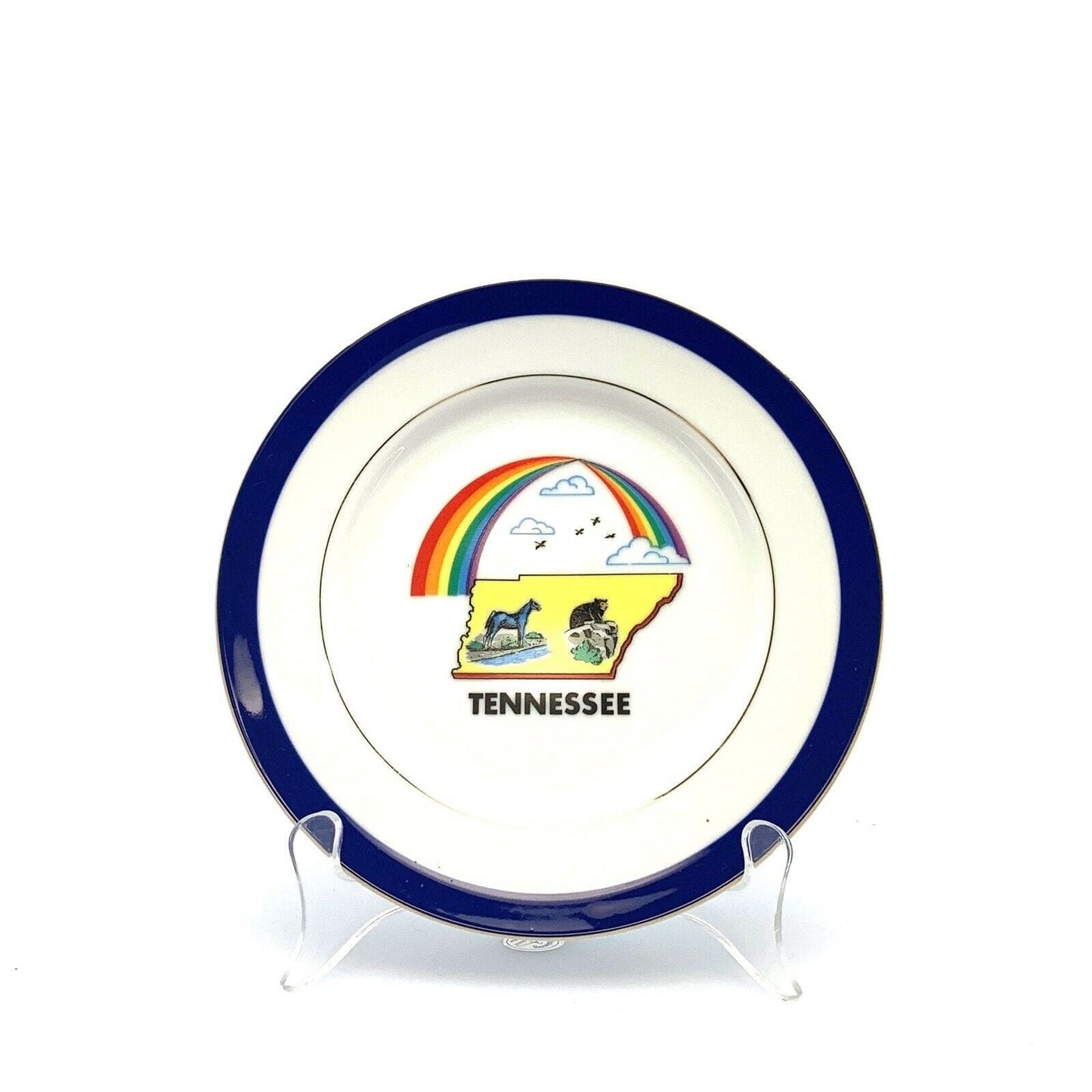 State Of Tennessee Souvenir Collectible Plate, White - 8” - parsimonyshoppes
