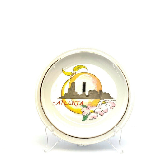 City Of Atlanta Georgia Souvenir Collectible Plate, White - 8” - parsimonyshoppes