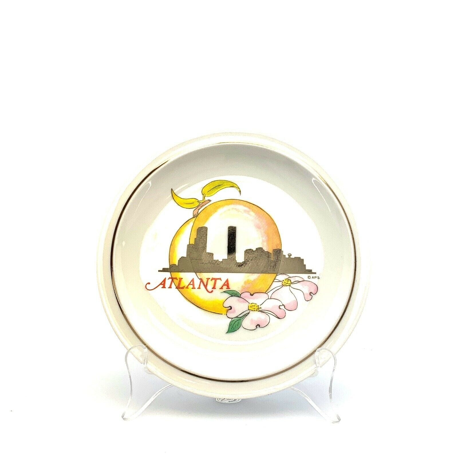 City Of Atlanta Georgia Souvenir Collectible Plate, White - 8” - parsimonyshoppes