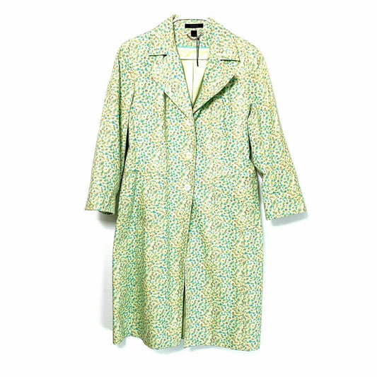 Express Womens Long Floral Coat, Green - Size Large NWOT - parsimonyshoppes