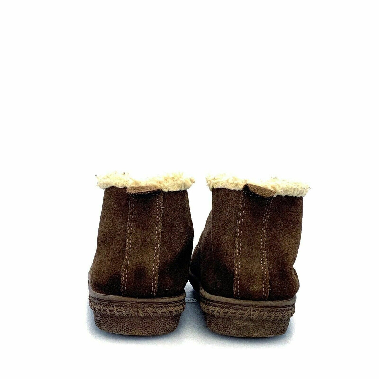 Footwarmers by Laguna Ankle Boots Lined Brown Faux Fur Slip On Shoes Size 8 - parsimonyshoppes