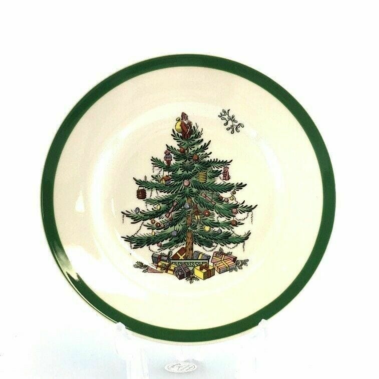 Spode Christmas Tree Bread & Butter Plate, White - 6.5” - parsimonyshoppes