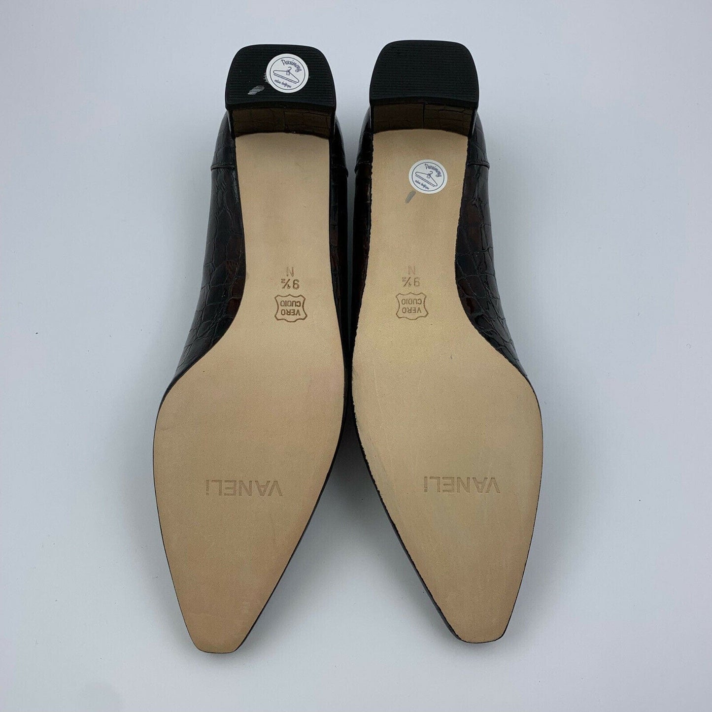 VANELi Womens Patent Leather “Helyet” Tmoro Heels Pumps, Brown - Size 9.5B $150 - parsimonyshoppes