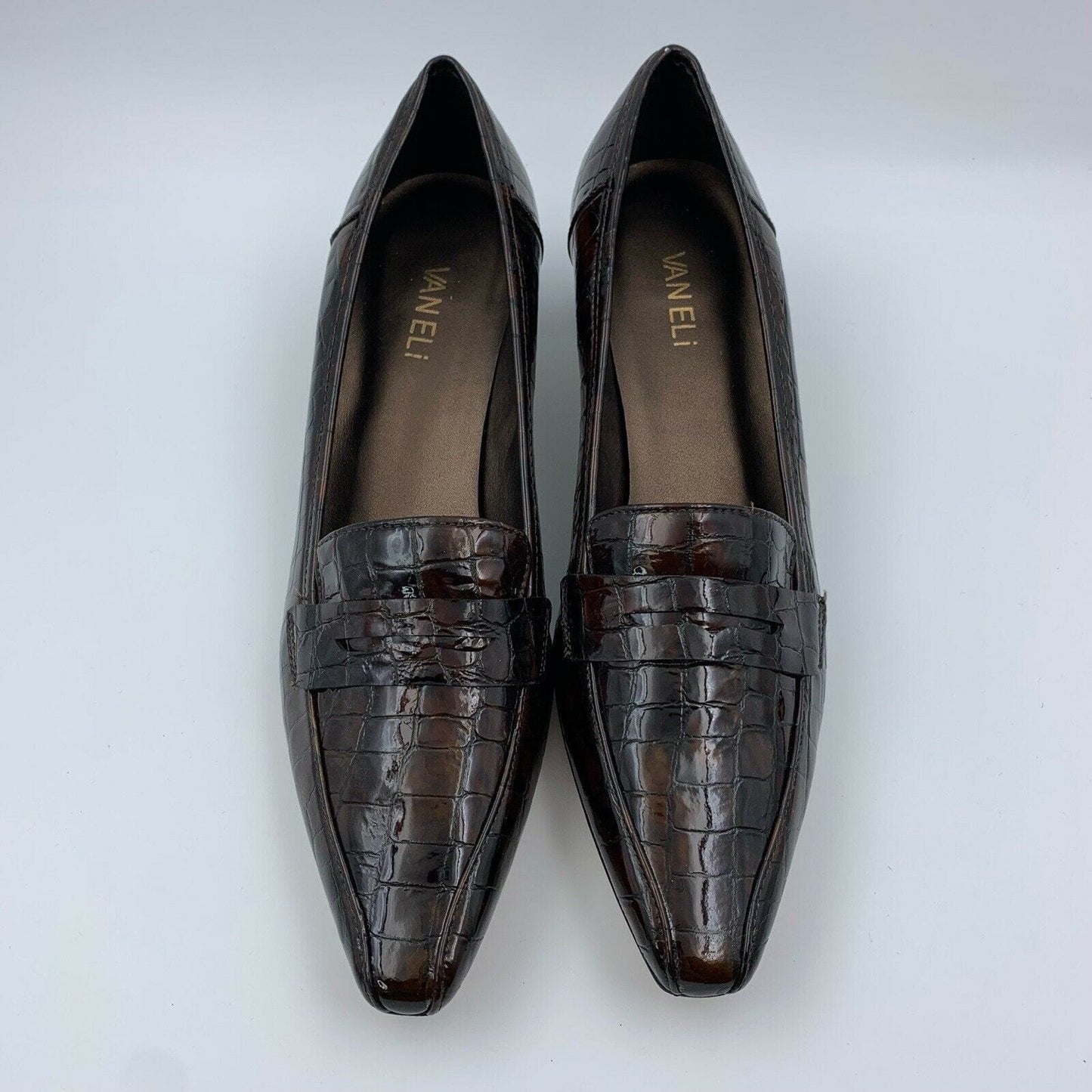 VANELi Womens Patent Leather “Helyet” Tmoro Heels Pumps, Brown - Size 9.5B $150 - parsimonyshoppes