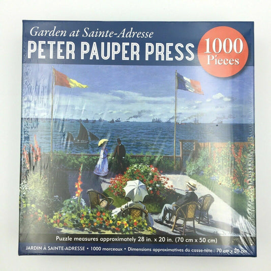 Captivating Peter Pauper Press Garden At Sainte-Adresse 1000 Piece Jigsaw Puzzle NIB