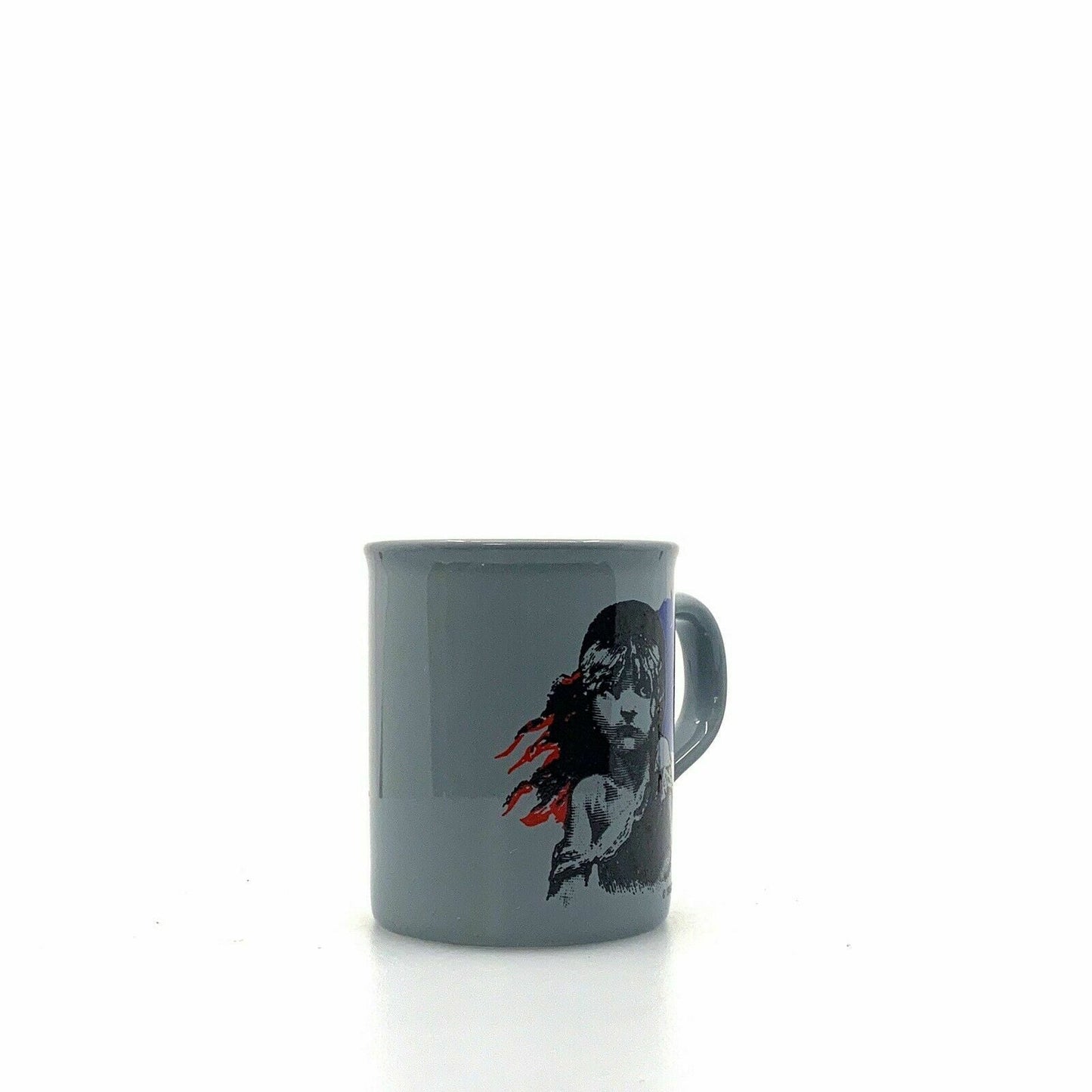 Charming Vintage Les Miserables Coffee Cup Mug 10 Oz. Gray Ceramic Unisex