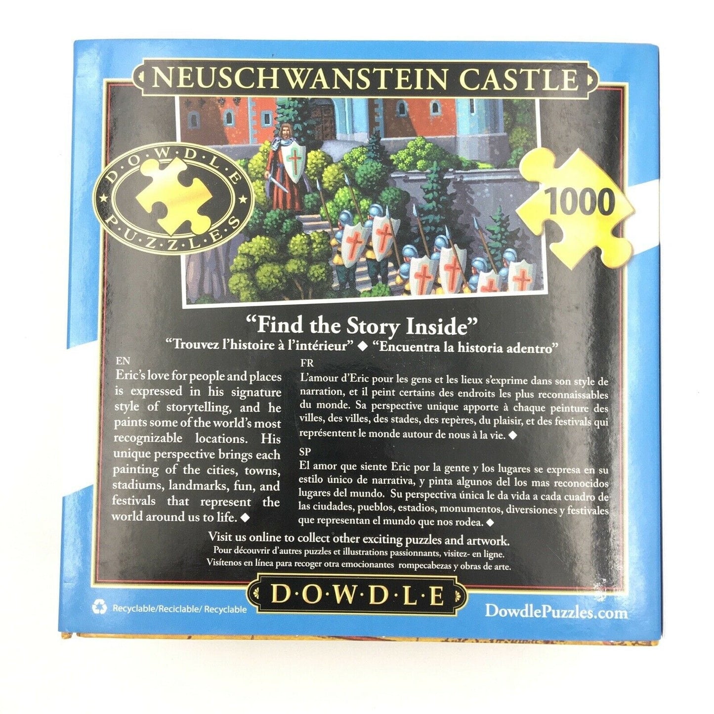 Neuschwanstein Castle 1000 Piece Jigsaw Puzzle Dowdle Folk Art Bavaria NIB