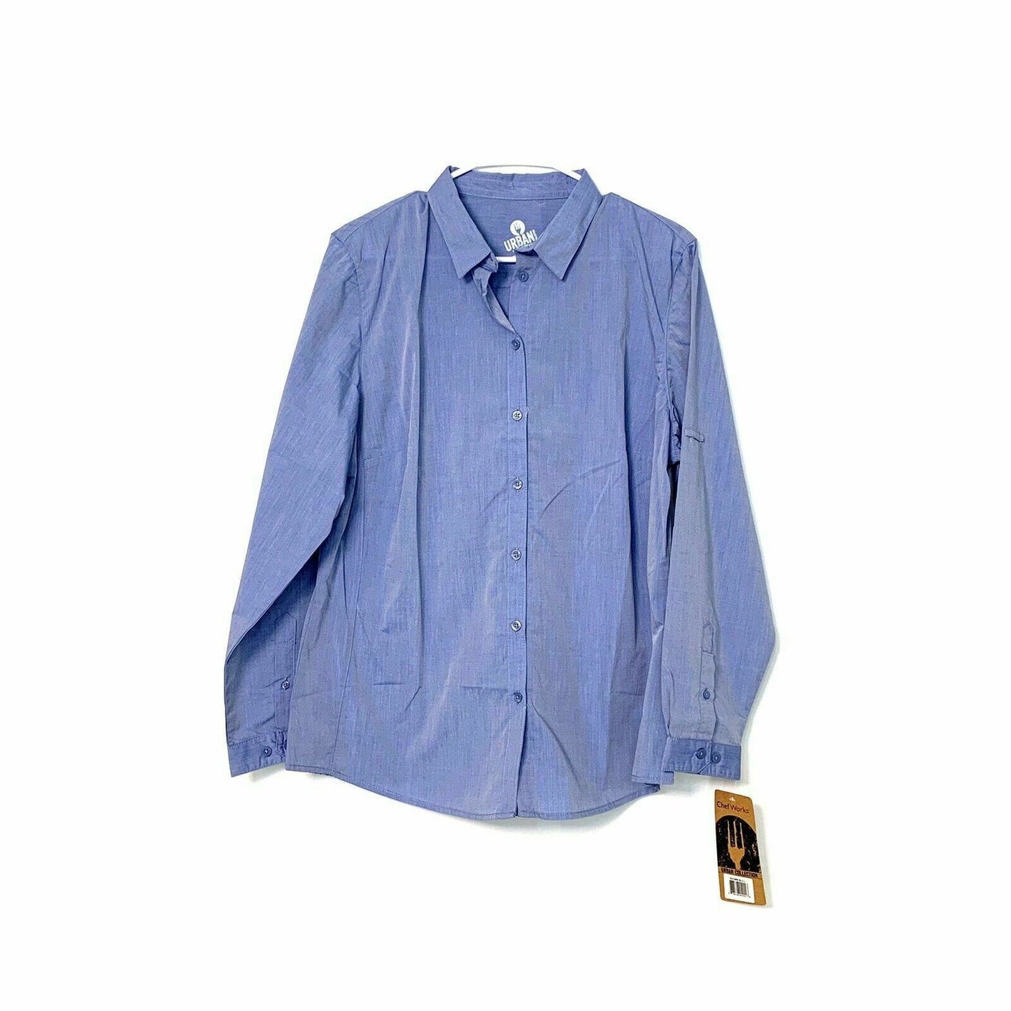 Urban Collection Chef Works Womens Size L Button Up Shirt L/s