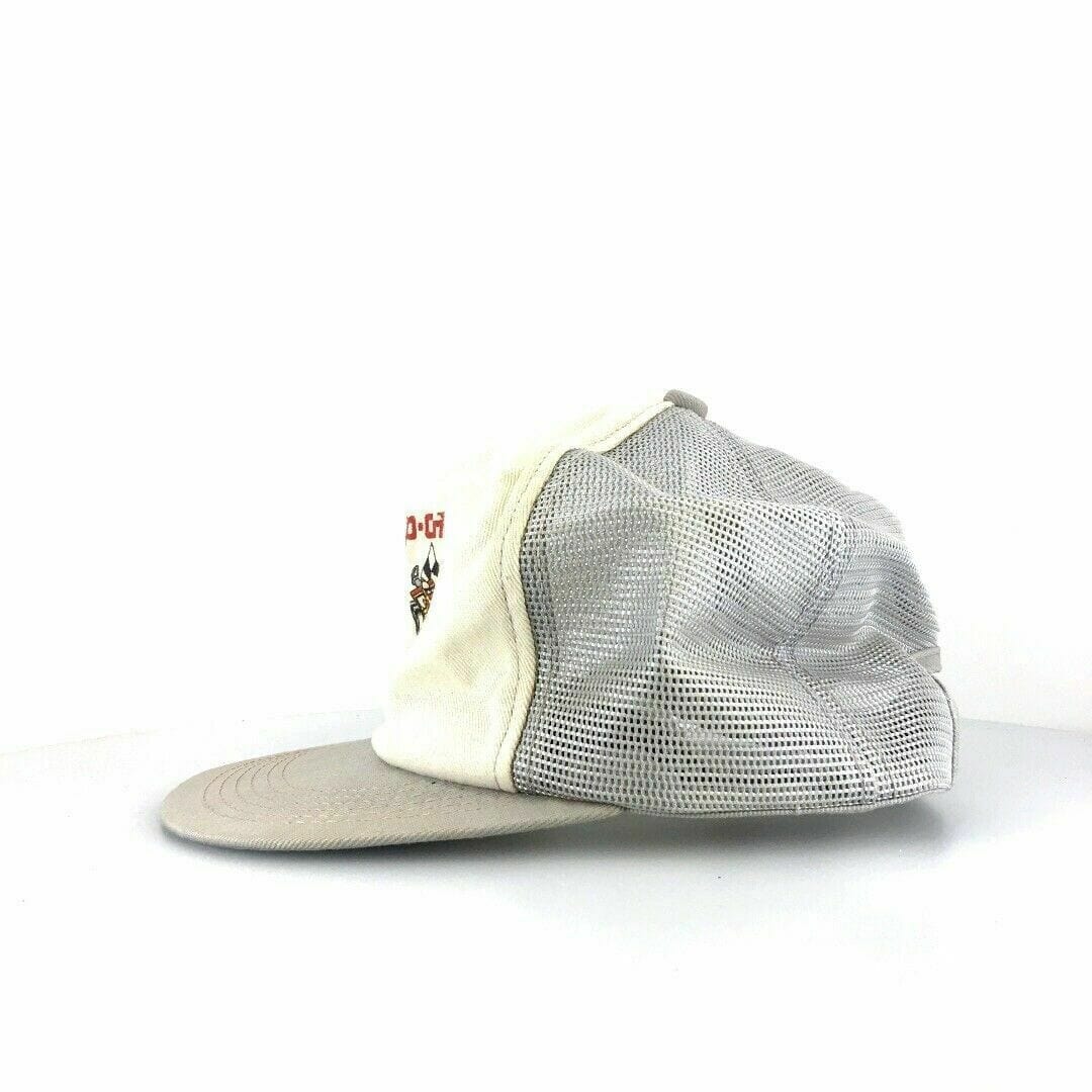 Vintage K Products SNAP-ON TOOLS White Trucker Hat Rick Mears Snapback