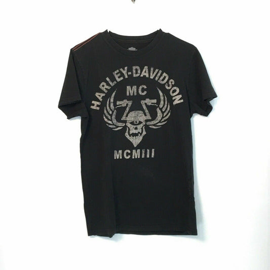 Bold Harley-Davidson Motorcycle Club Mens Short Sleeve T-Shirt - Size M Black