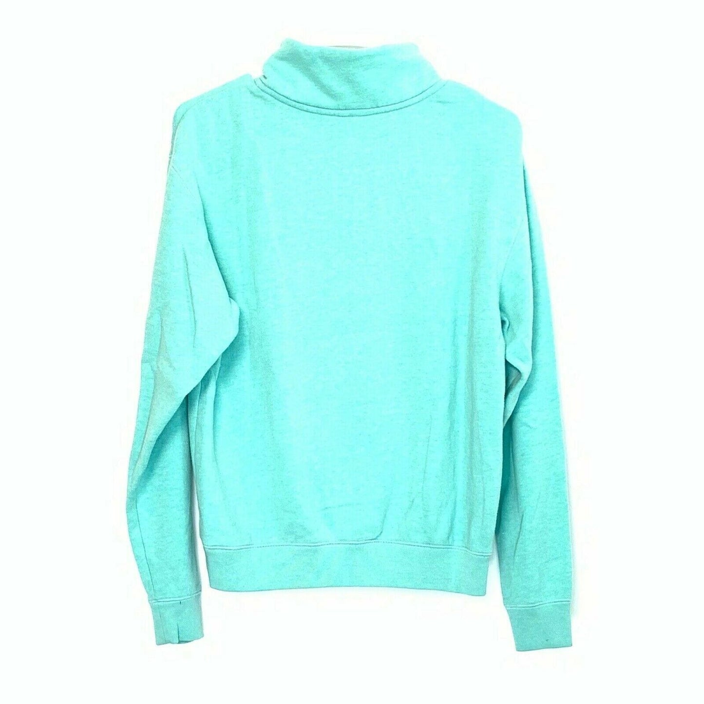 Captivating PINK Womens Pullover Sweatshirt Durable XS Teal Green Solid Long Sleeve Female Used