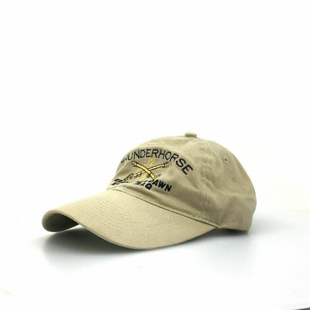 Resilient Thunderhorse 12th Battalion 2nd Cavalry Regiment Hat - Beige