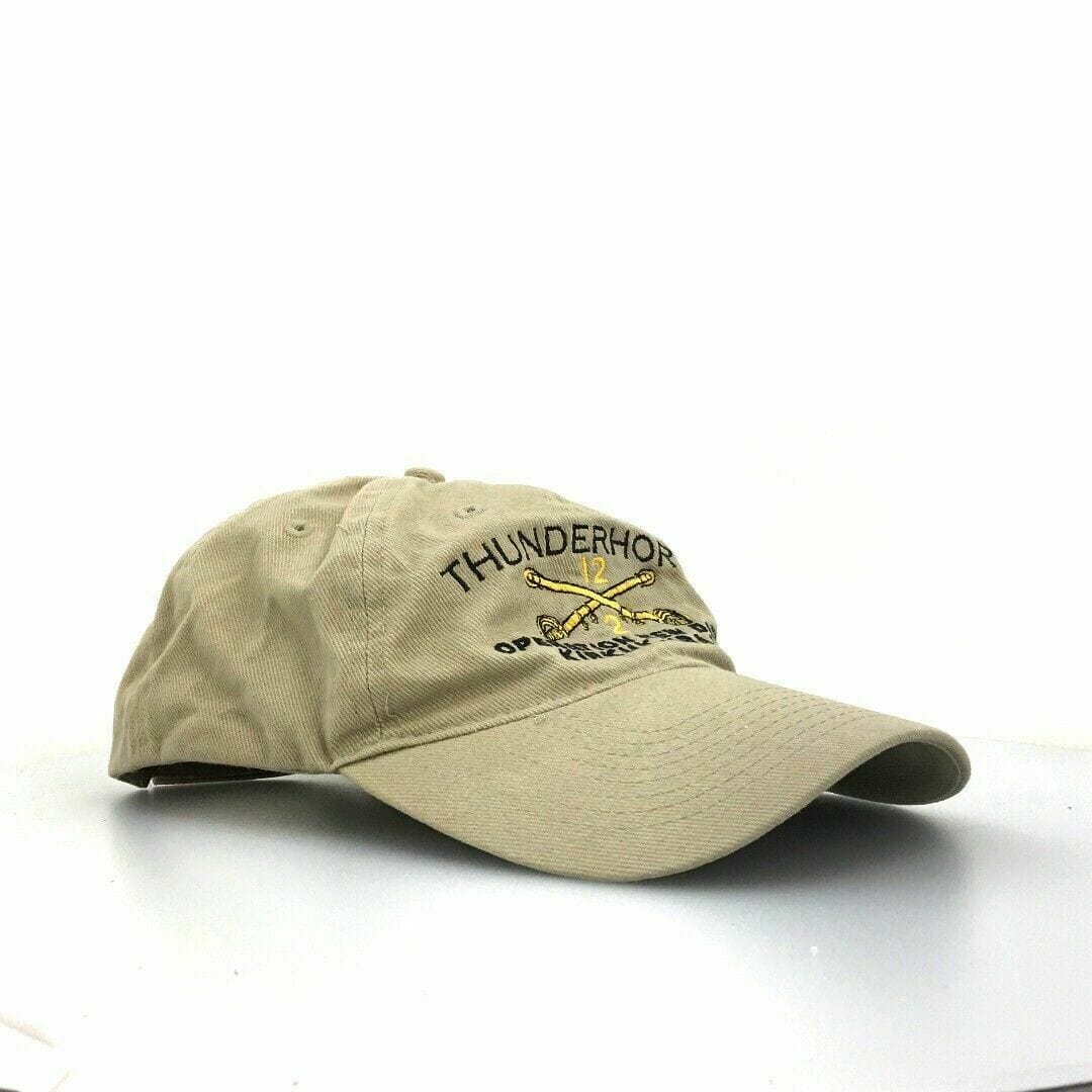 Resilient Thunderhorse 12th Battalion 2nd Cavalry Regiment Hat - Beige