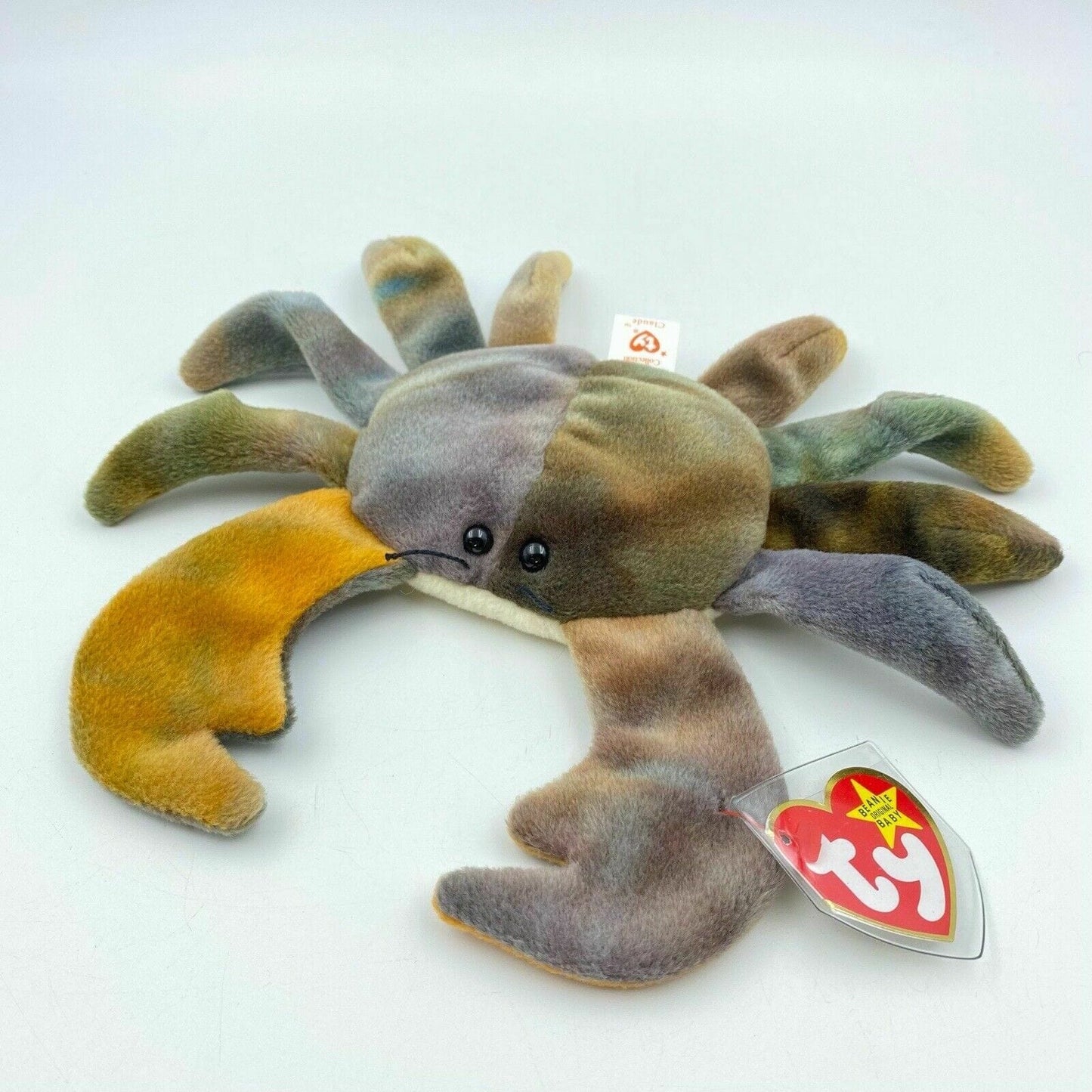 Nostalgic Ty Original Beanie Babies Claude The Crab Plush Toy - Excellent Cond. - Vintage