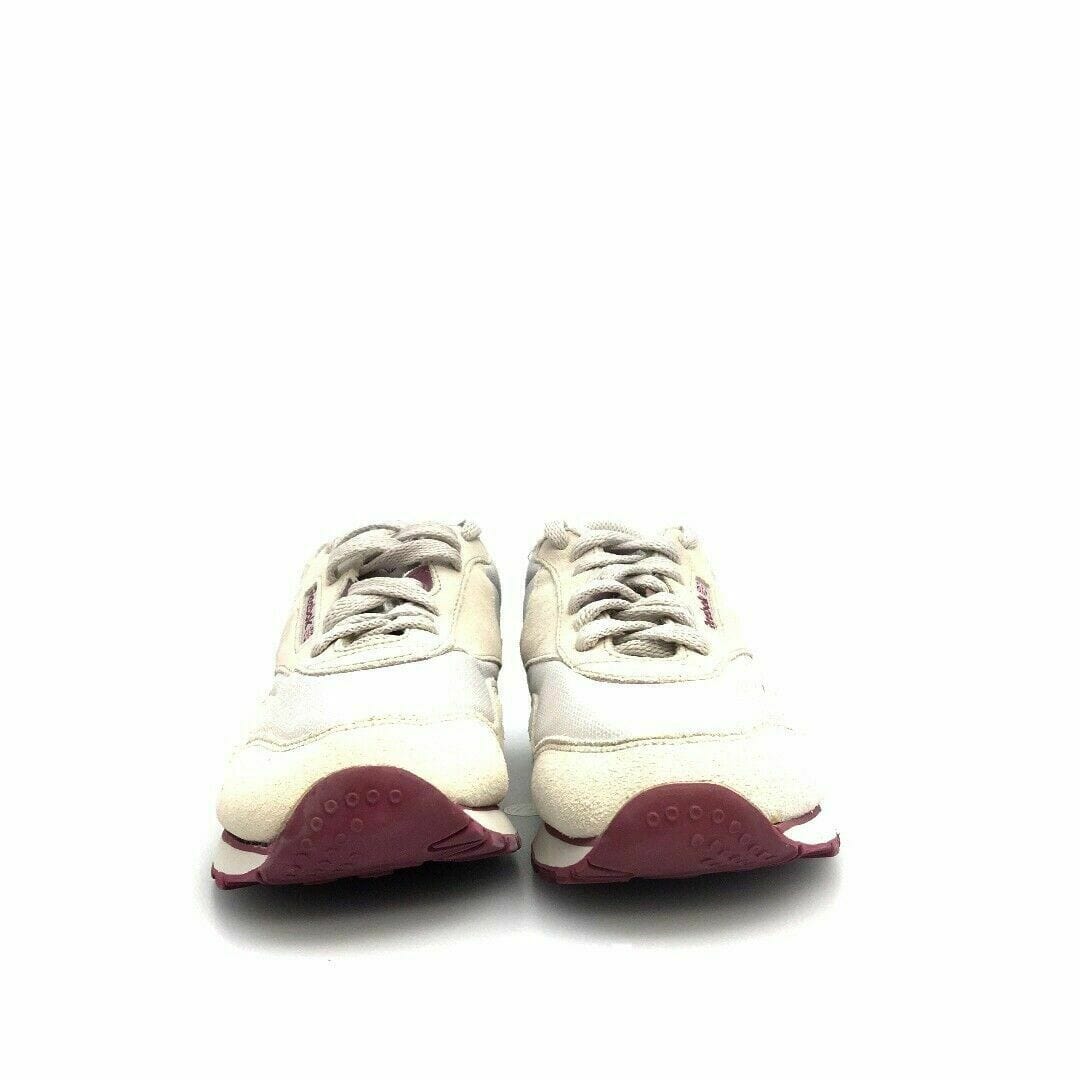 Comfortable Reebok Womens White Maroon Red Classic Athletic Shoes Sneakers Size 9