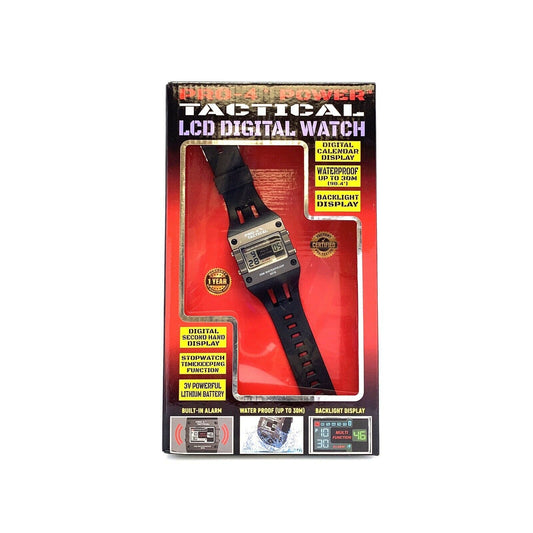 Thrill-Seeker Pro-4 Power Tactical Waterproof Backlight LCD Digital Watch - Versatile - 3 Colors - Pristine - Unisex - New