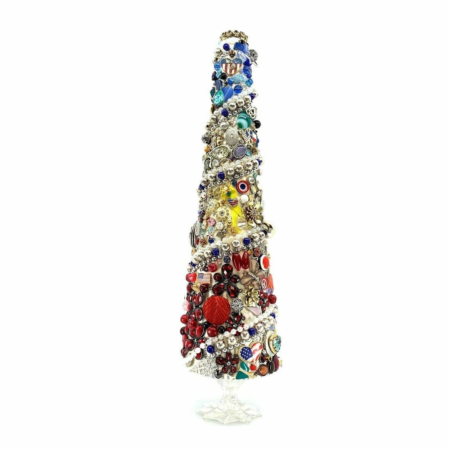 Tree of “Liberty” Costume Jewelry Decorative Patriotic Display Tree, 18” Tall