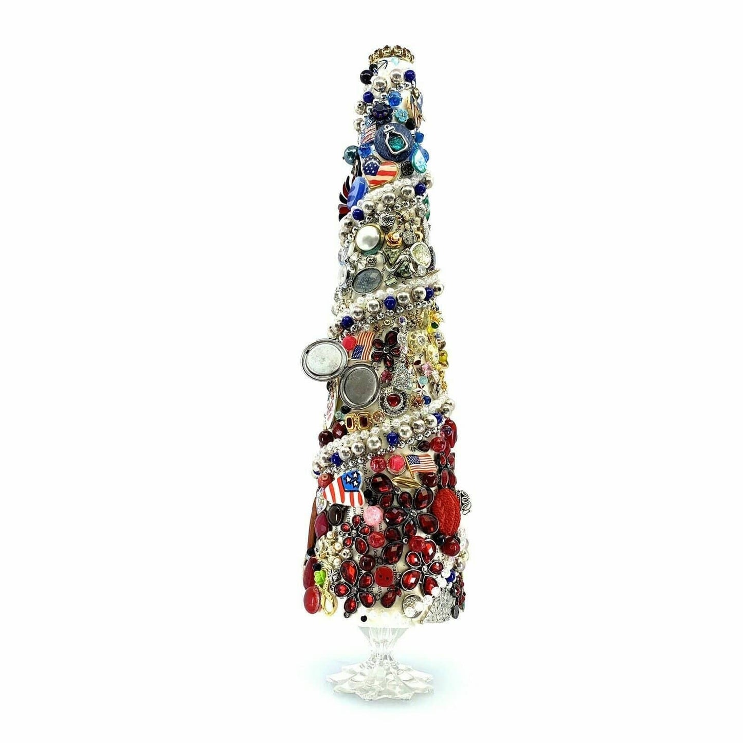 Tree of “Liberty” Costume Jewelry Decorative Patriotic Display Tree, 18” Tall