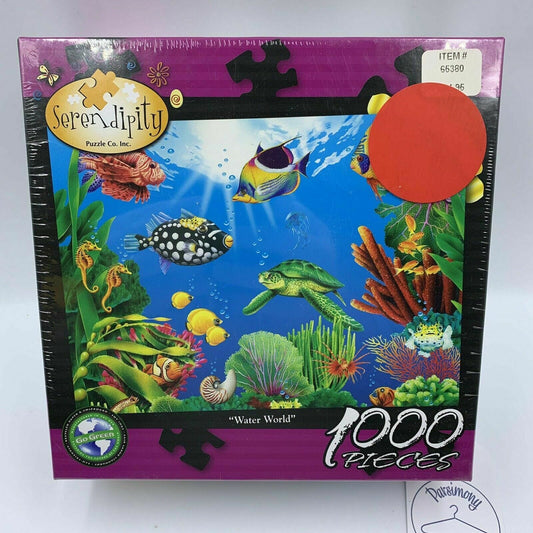 NEW! Serendipity Puzzle Co “Water World” 1000 Piece Jigsaw Puzzle 20” X 27” NEW!