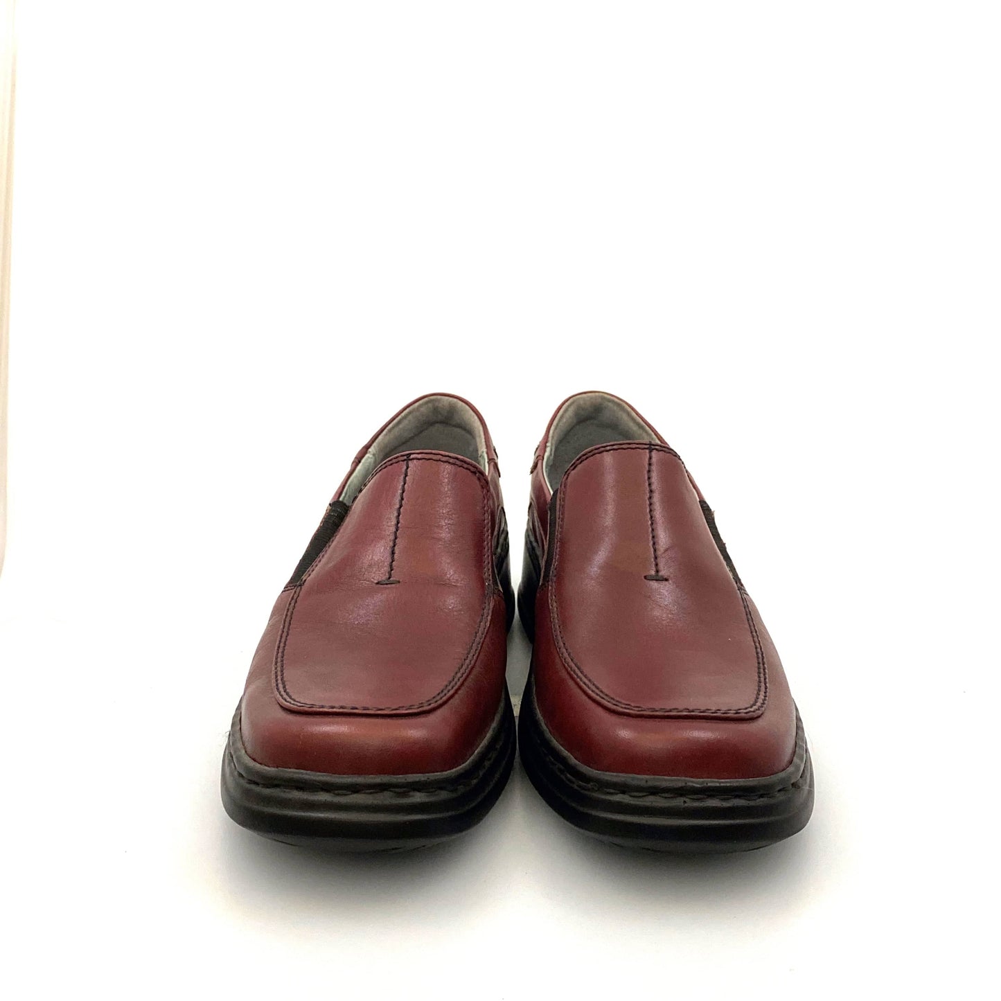 Josef Seibel Womens Size 37 Maroon Red Leather Loafers Shoes