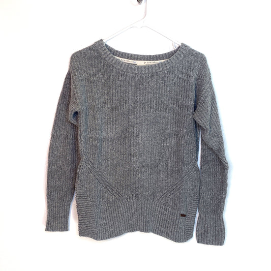 TOMS Womens Size L Gray Knitted Pullover Crew Neck Sweater Slim L/s