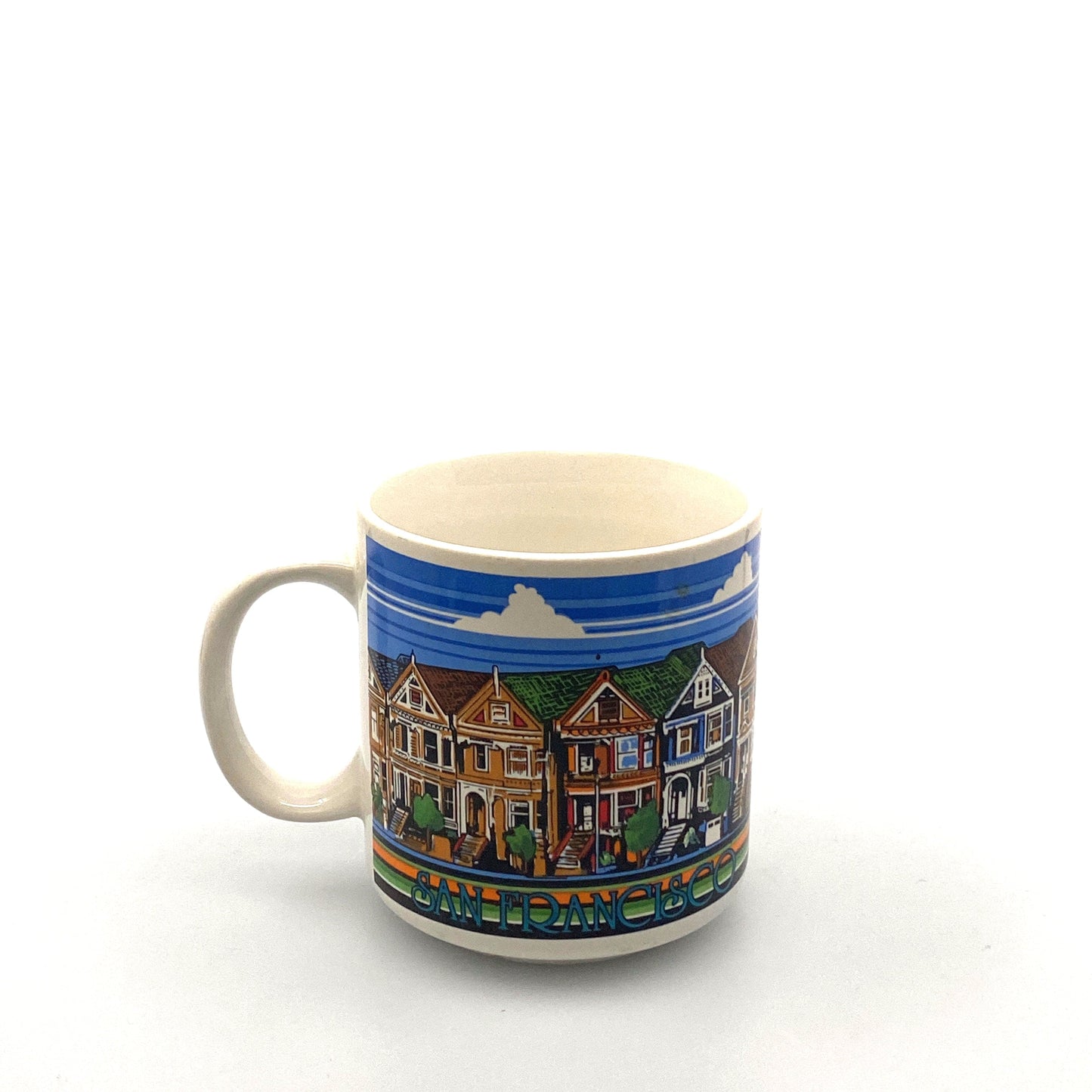 Travel Souvenir San Francisco “The Painted Ladies” Row Houses Coffee Mug Cup