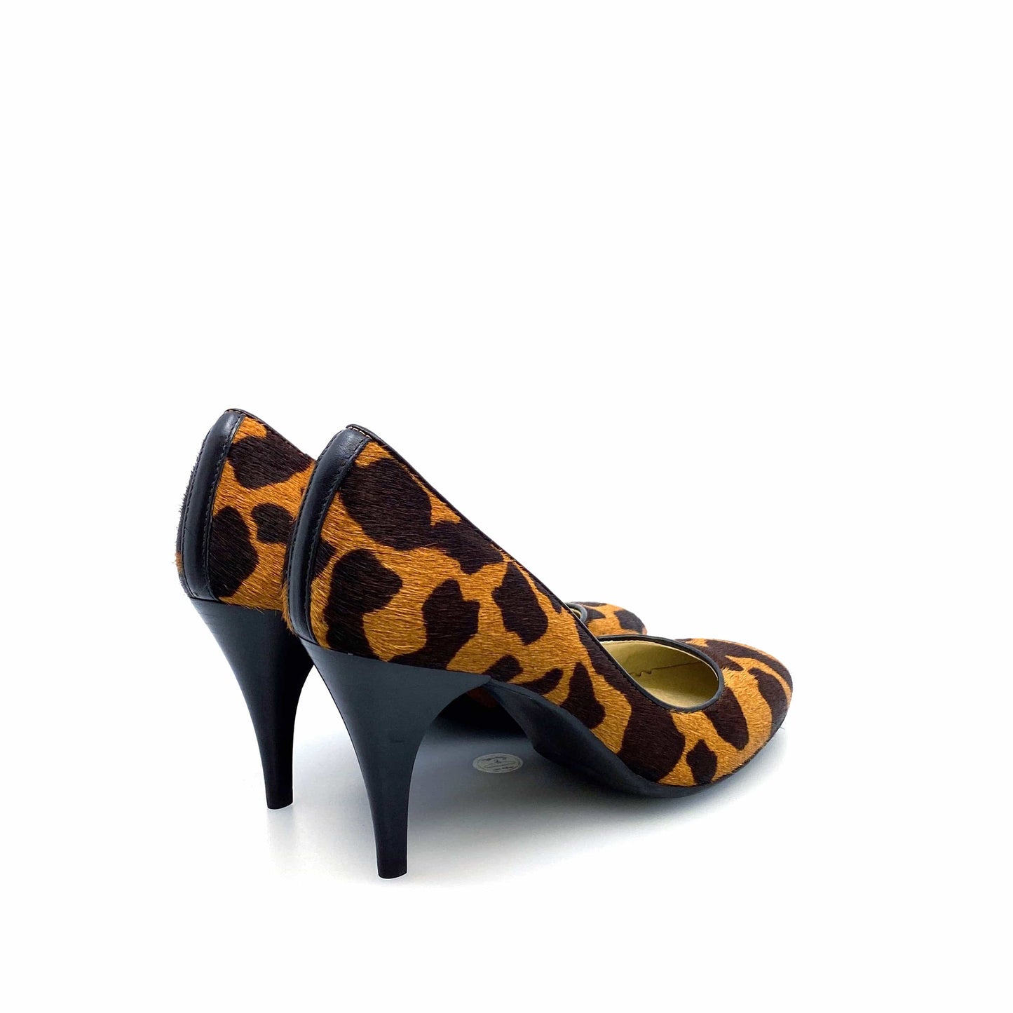Talbots Womens Size 7AA Brown Animal Print Stiletto Heels Pumps