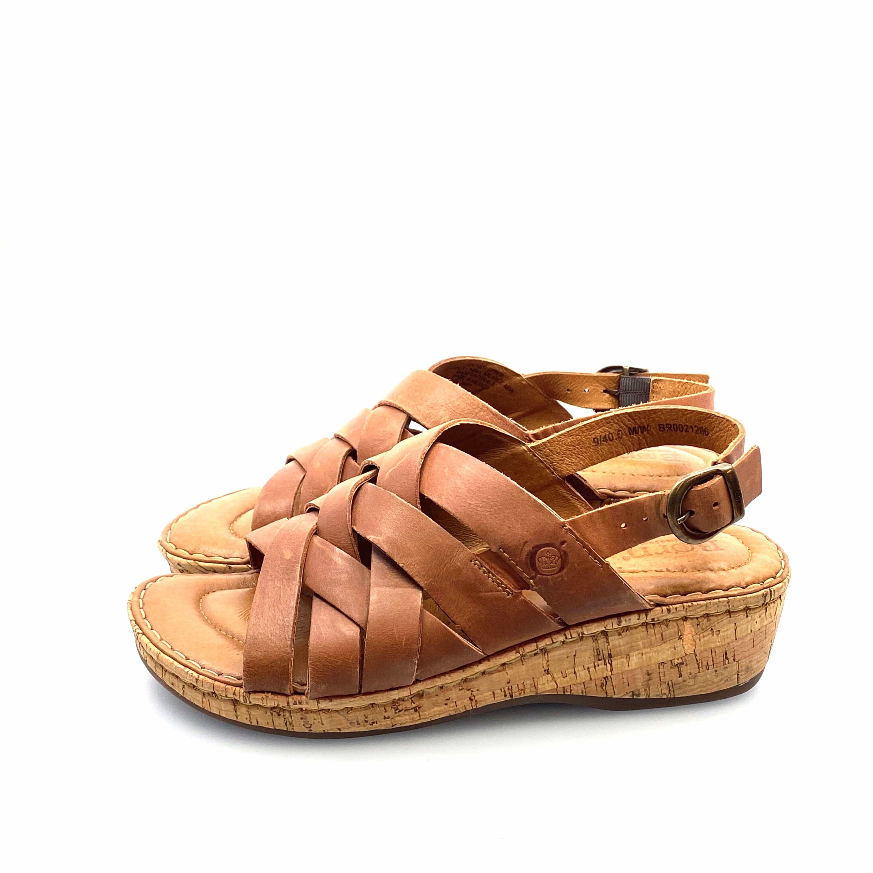 Earth Sand Antigua Sun Orange Leather Double Strap Womens Sandals Size 9 M  | eBay