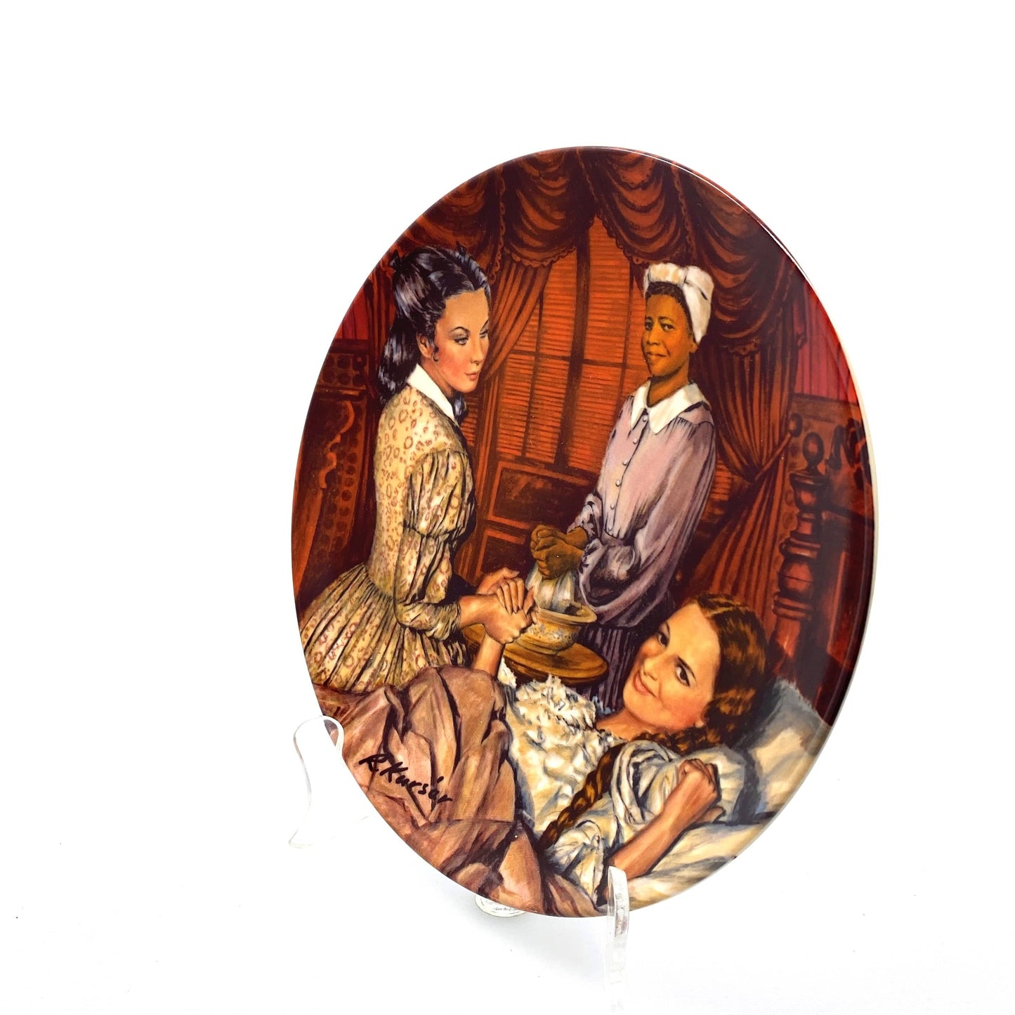 “Melanie Gives Birth” MGM Gone With The Wind 1983 Collectors Plate by Raymond Kursar