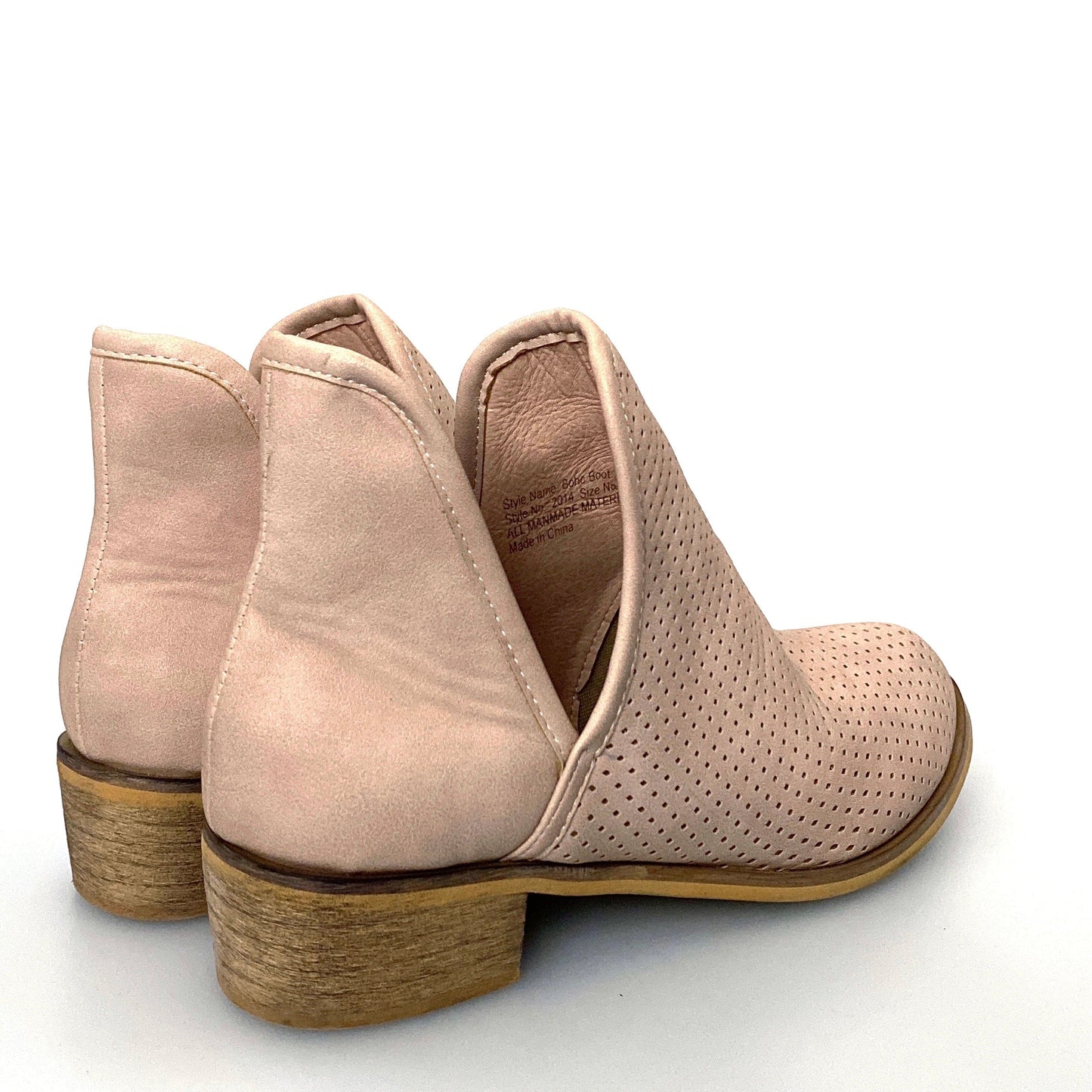 Seven Seven7 Womens Size 11 Blush Pink Booties Boots Boho Peforated