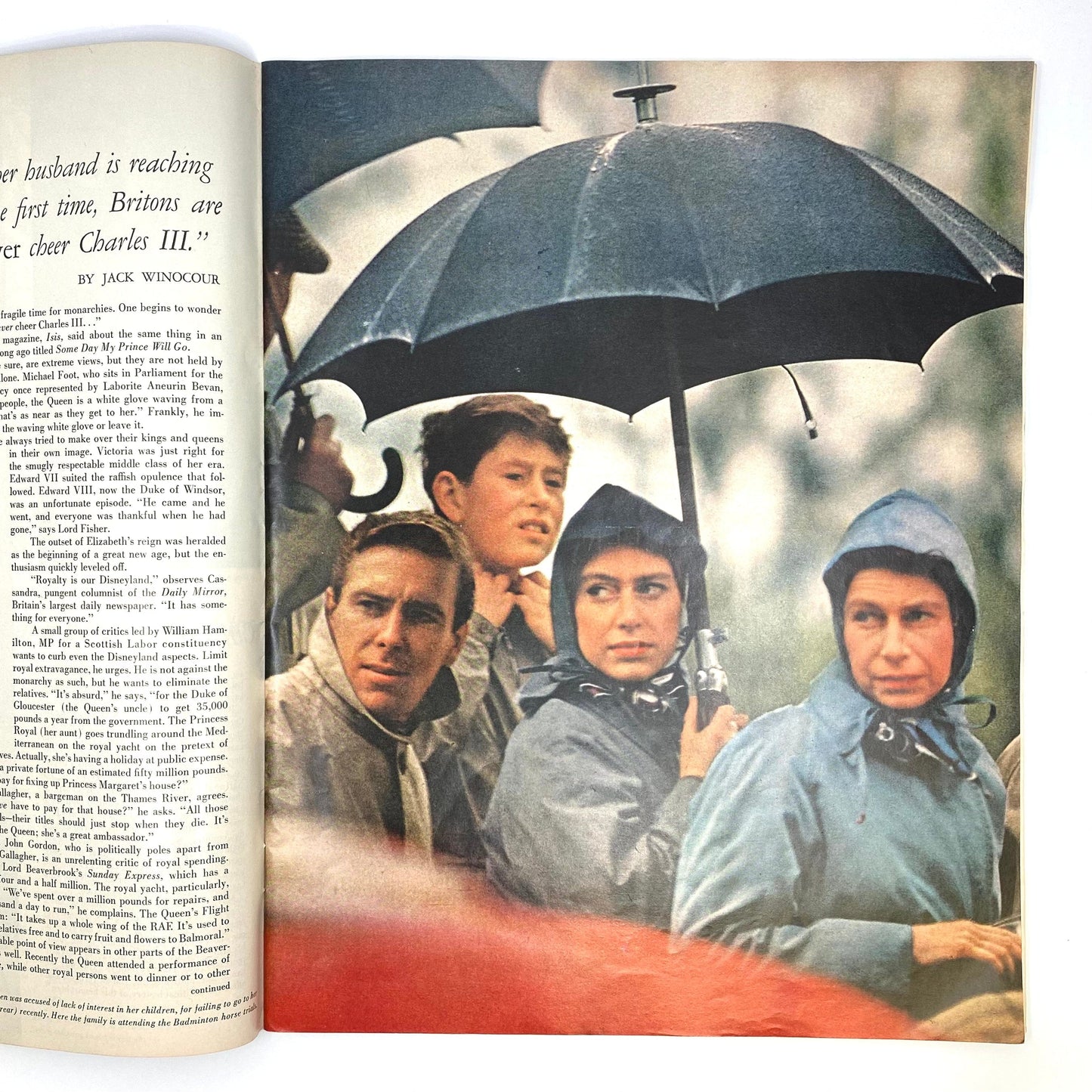 Vintage LOOK Magazine Queen Elizabeth II “Is Queen Elizabeth Under Fire?” - April 24, 1962