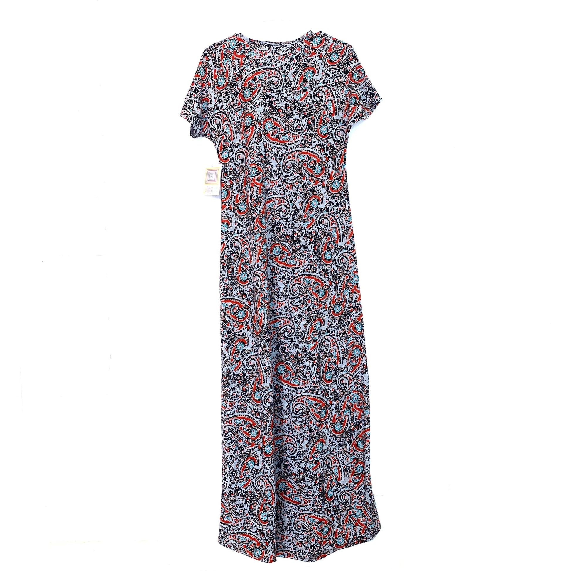LuLaRoe Women's Maria Maxi Dress XS - Gray Paisley Print LuLaRoe Women's Maria Maxi Dress XS - Gray Paisley Print