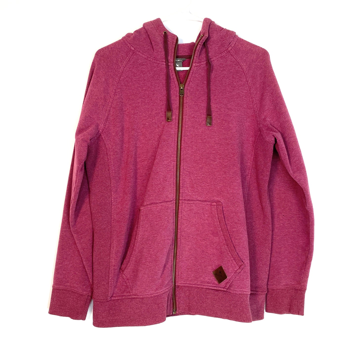 Eddie Bauer Womens Size L Purple Active Sweater Full Zip-Up L/s