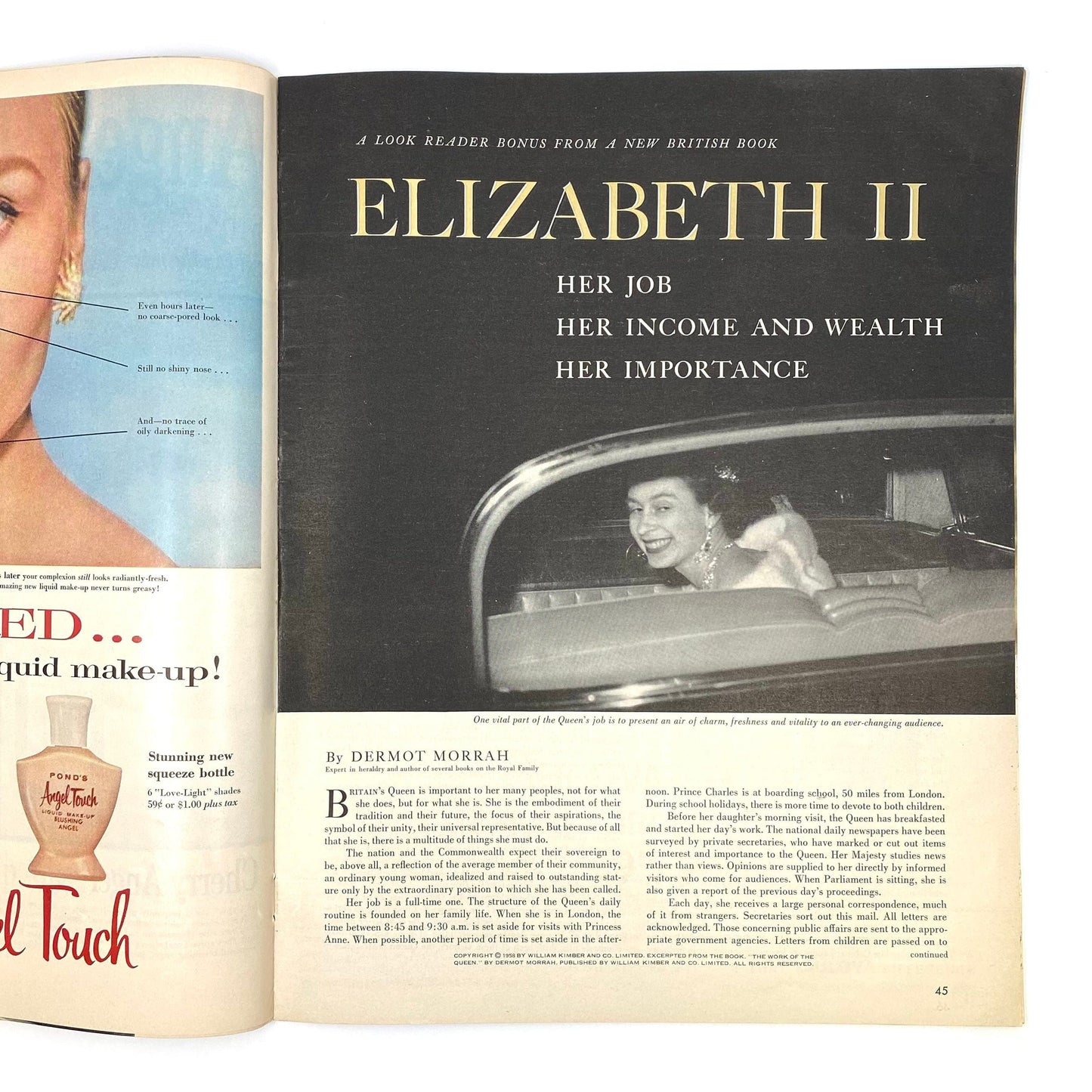 Vintage LOOK Magazine “A NEW BOOK CONDENSATION ELIZABETH II HER WORK AND HER WORRIES” - Dec 9, 1958