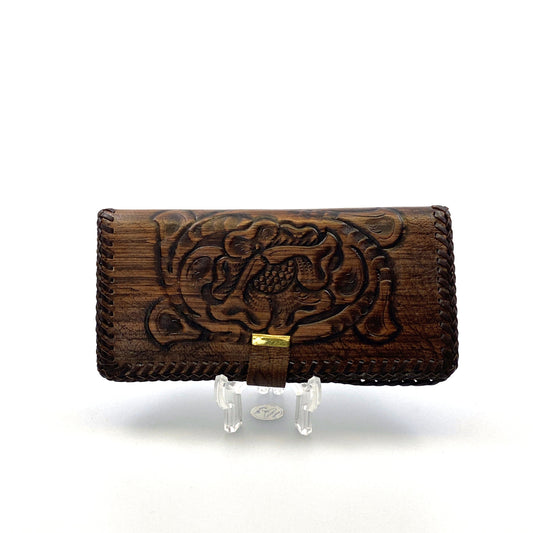 Vintage Jo-o-Kay Hand-Tooled Brown Leather Wallet