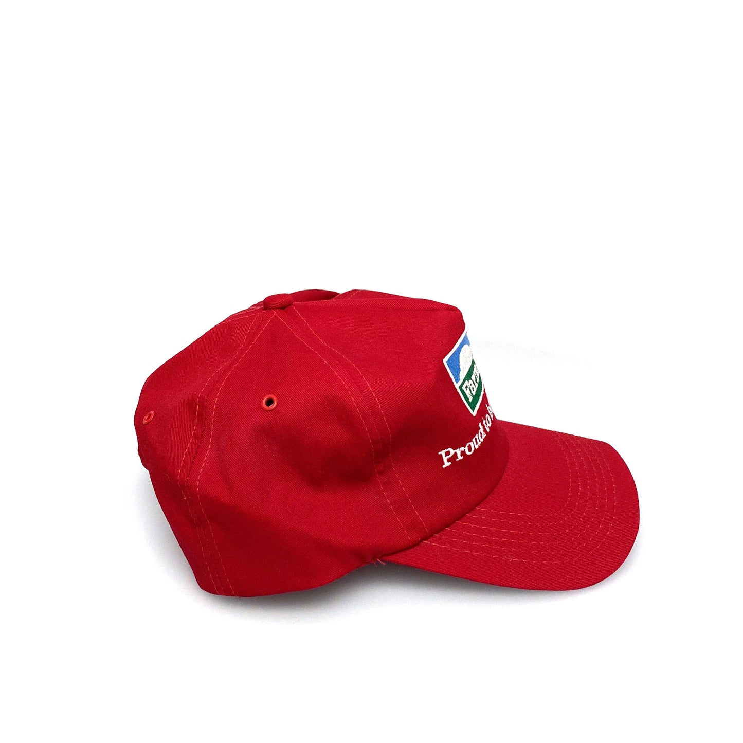 K-Products FARMLAND “Proud To Be A Farmer” 5-Panel Hat SnapBack OS Red Baseball Cap