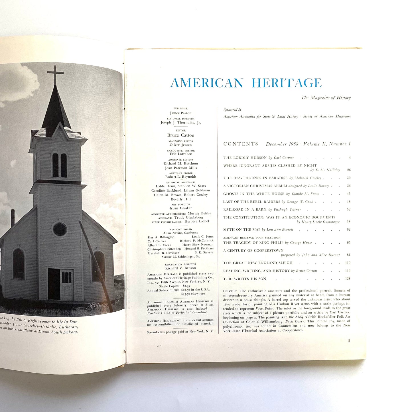 Vintage American Heritage Volume X No 1 December 1958 Hardcover History Book