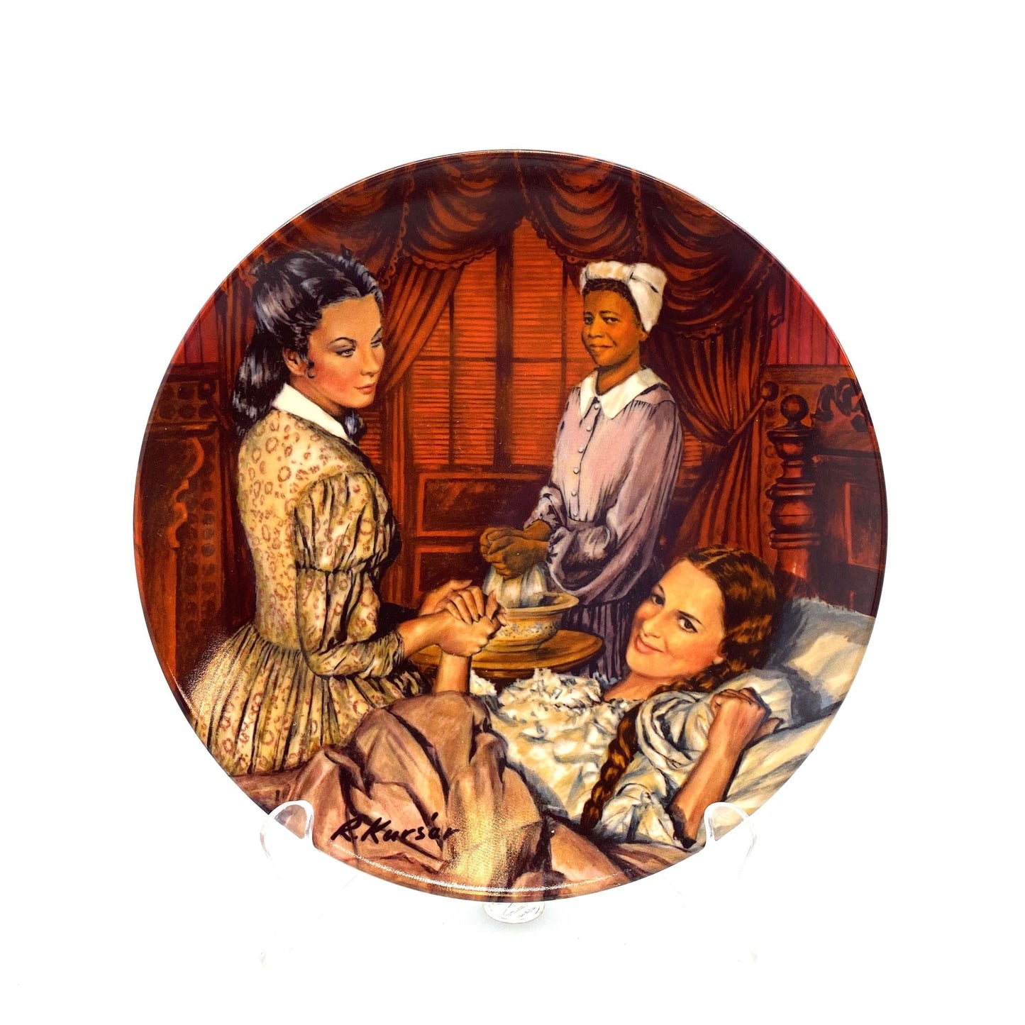 “Melanie Gives Birth” MGM Gone With The Wind 1983 Collectors Plate by Raymond Kursar
