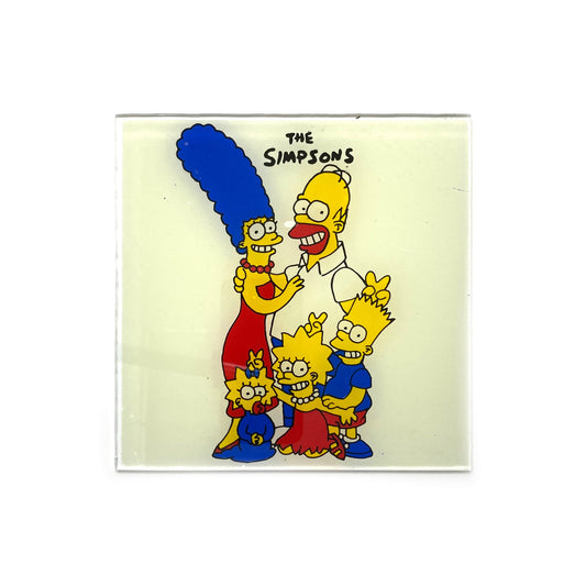 Vintage “The Simpsons” Whiskey Glass Carnival Fair Prize Giveaway 6”x6” 1980’s
