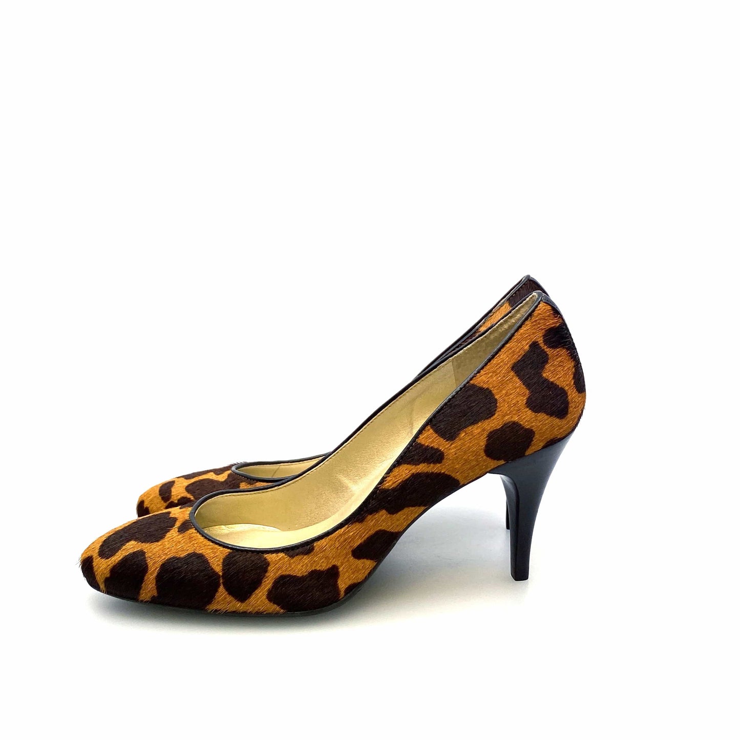 Talbots Womens Size 7AA Brown Animal Print Stiletto Heels Pumps