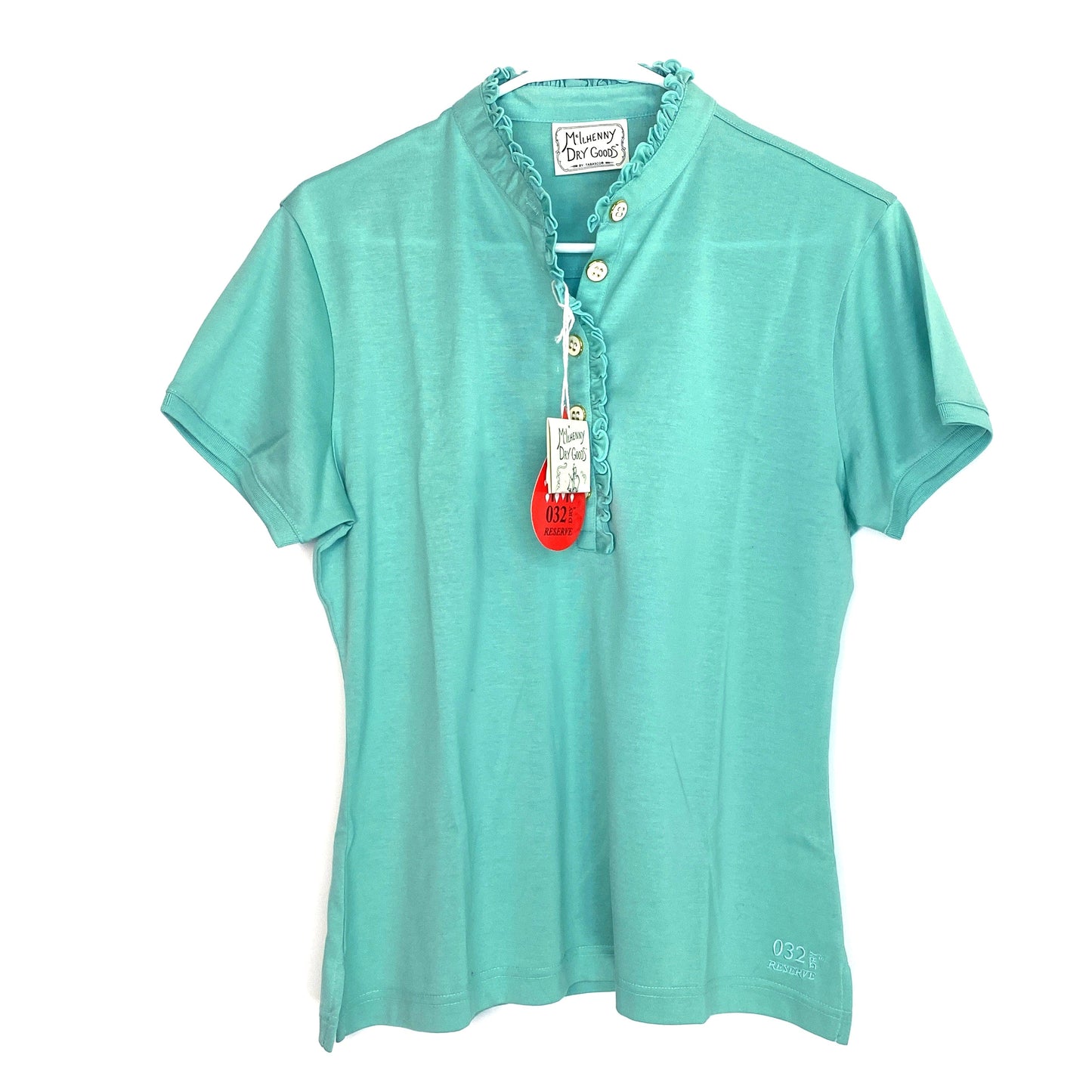 McIlhenny Dry Goods Womens Size M Seafoam Green 032 Dry Reserve Polo Shirt