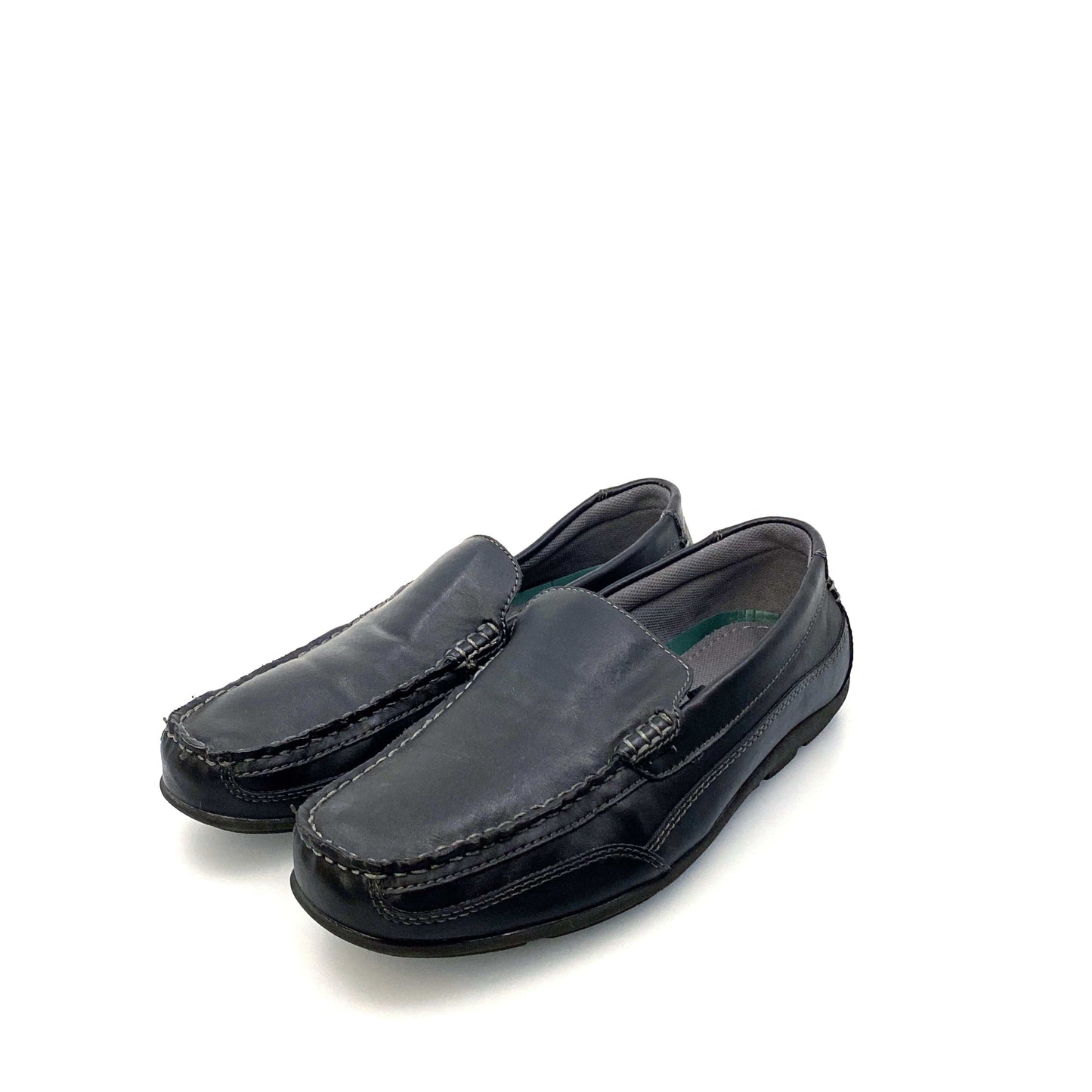 Thom McAn Kendrick 2 Mens Size 9M Black Slip-On Driving Loafer Shoes Pre-Owned