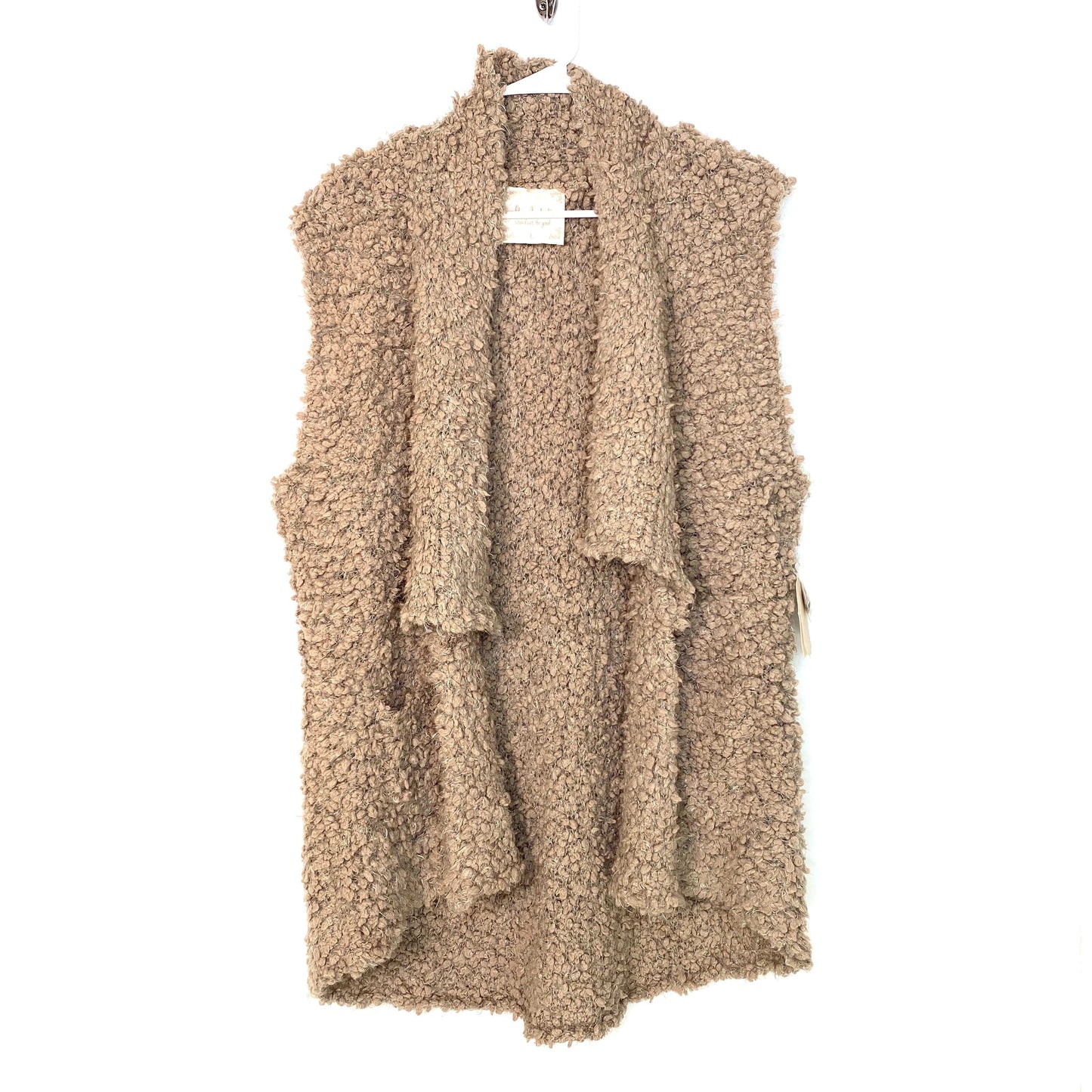 Altar’d State Womens Sweater Vest Size L Icy Beige Wooly NWT