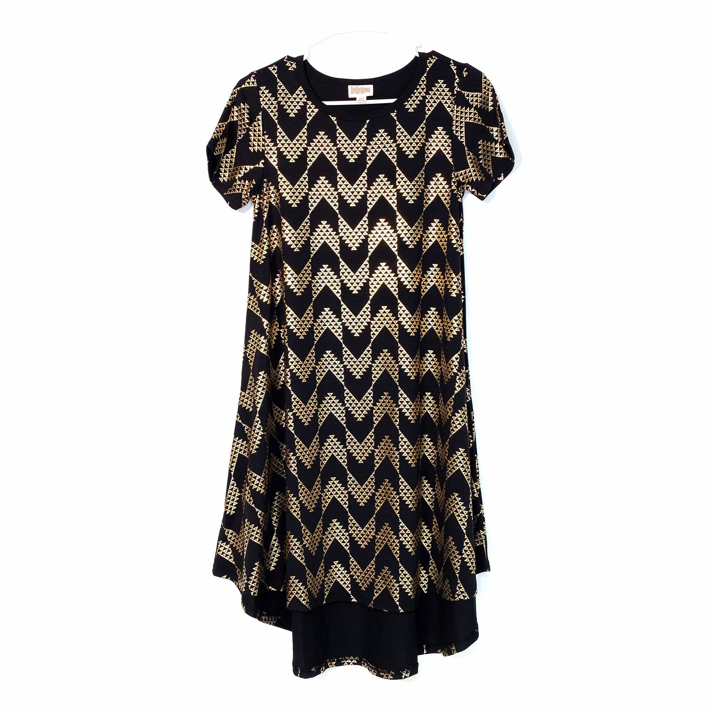 Captivating LuLaRoe Womens Black Simply Comfortable Carly Dress XXS Silver Details