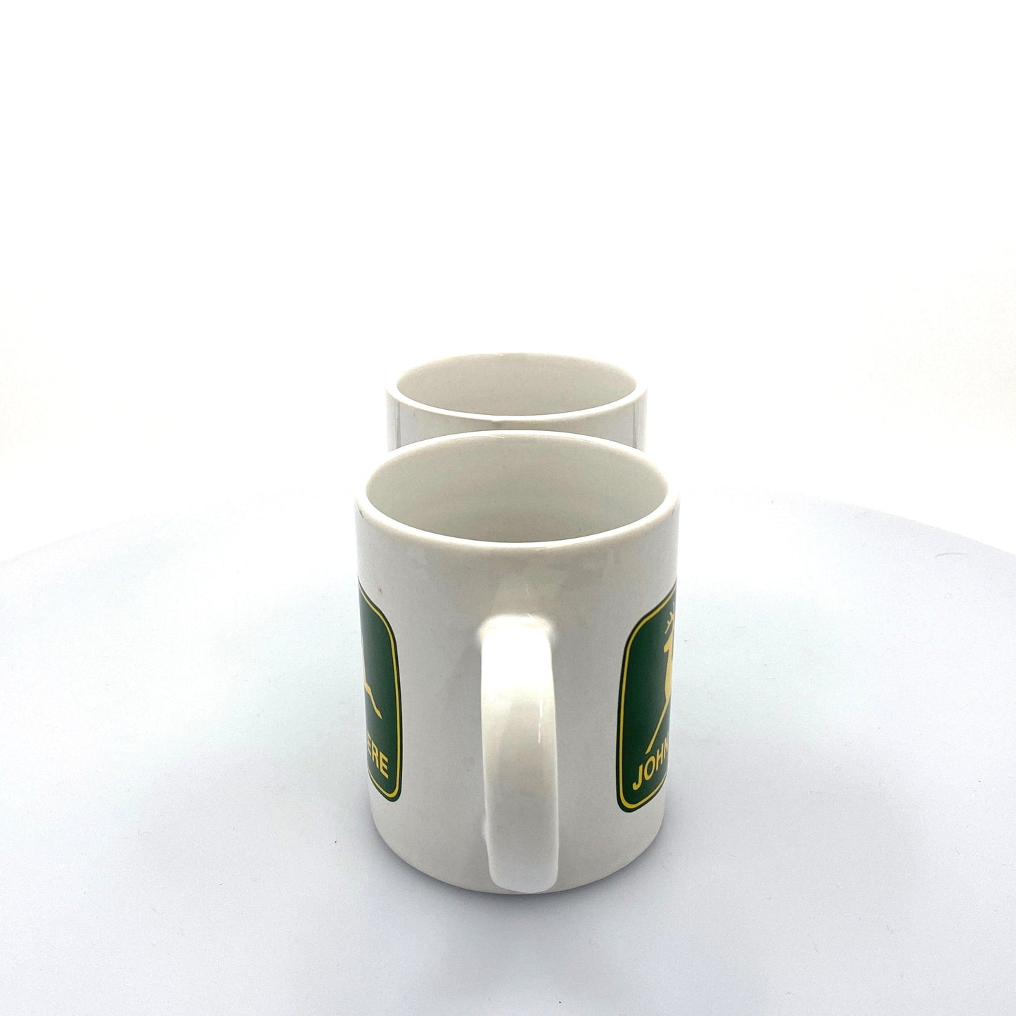 Set of 2, John Deere Coffee Cup Mug Logo Face 12 Oz