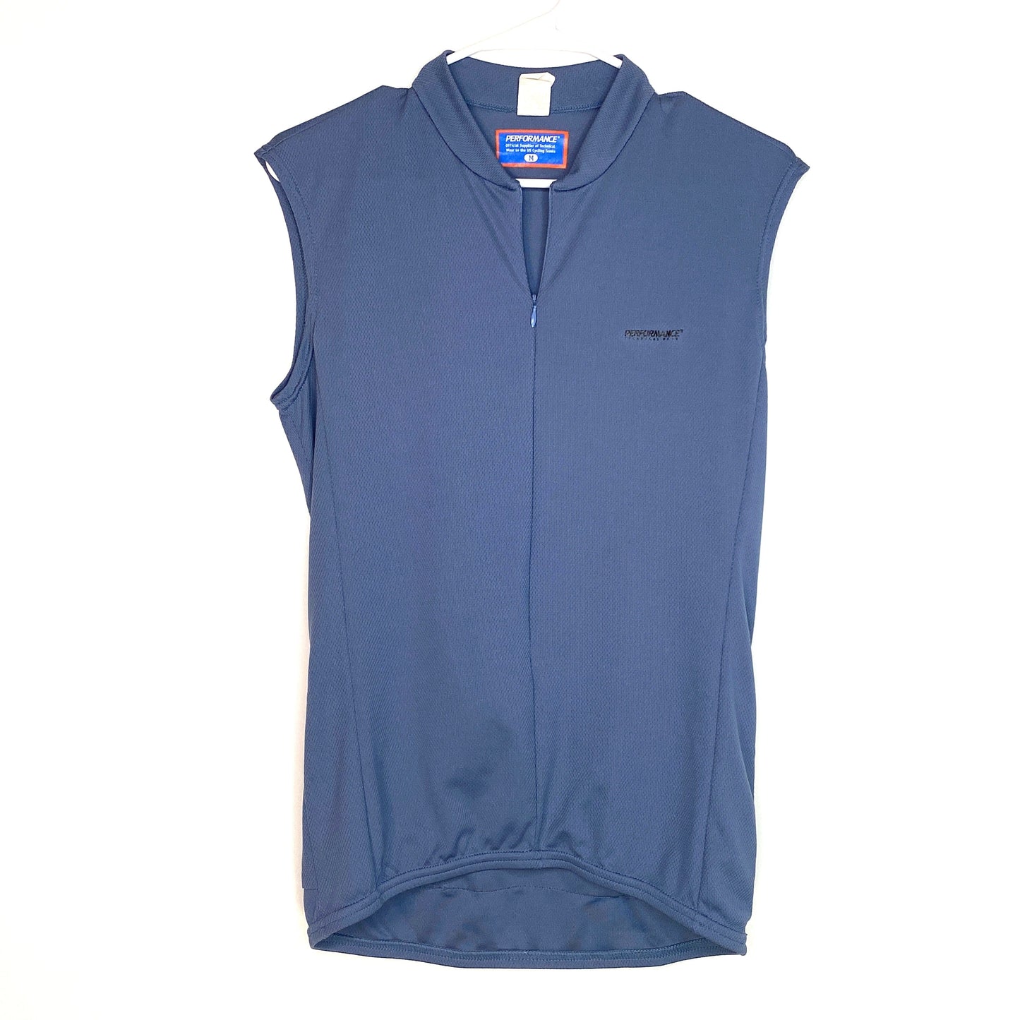 Stylish Performance Technical Wear Womens Blue Sleeveless Cycling Shirt M